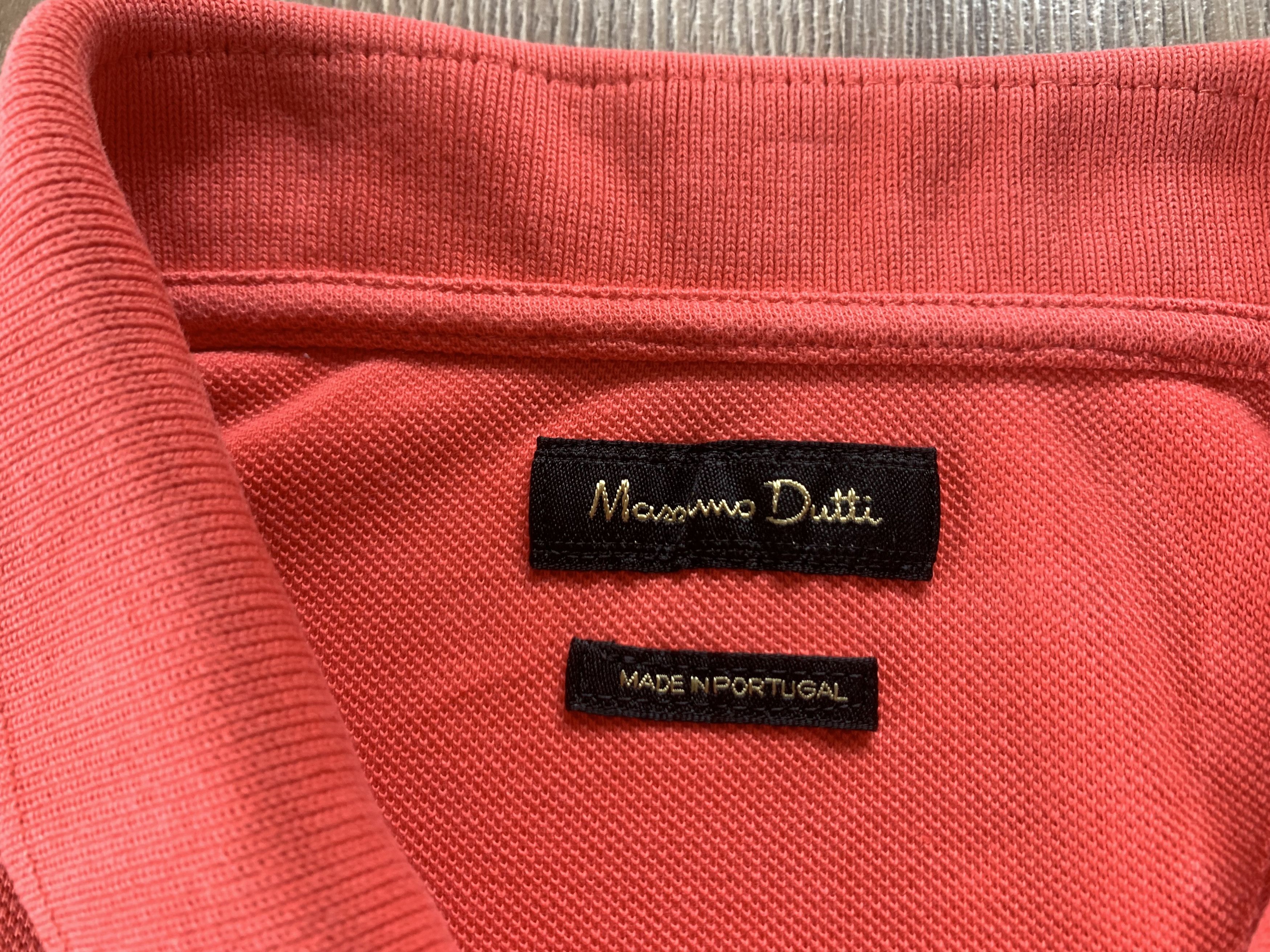 Massimo Dutti Massimo Dutti Mens Coral Cotton Polo T-Shirt Size US L / EU 52-54 / 3 - 5 Thumbnail