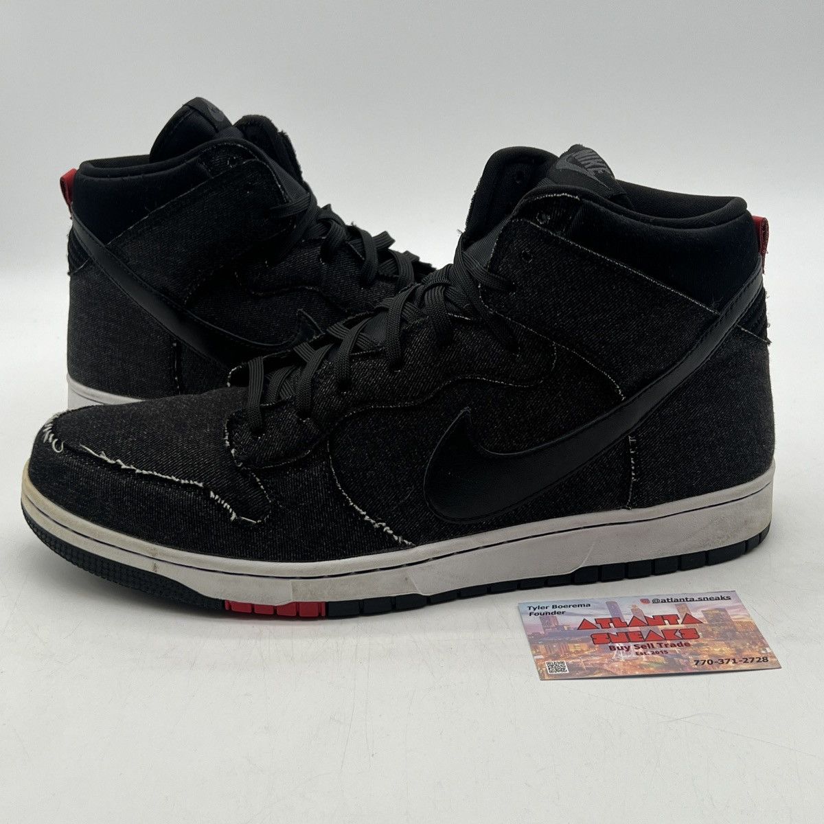 Nike dunk CMFT high black denim