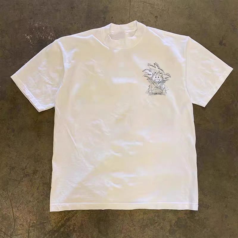 Japanese Brand White retro cartoon Dragon Ball print t-shirt Size US M / EU 48-50 / 2 - 2 Thumbnail
