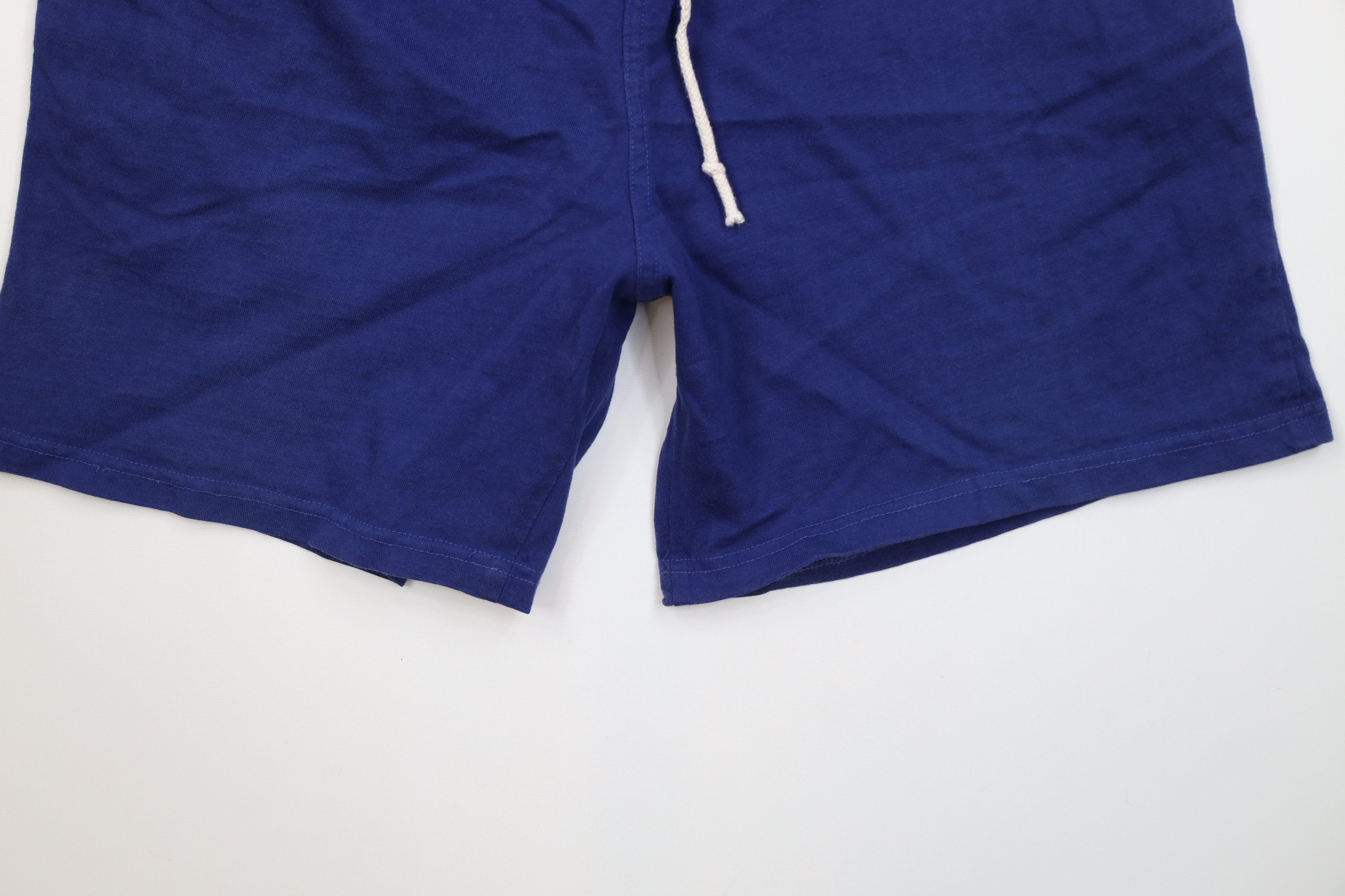 Vintage Vintage 90s Streetwear Blank Cotton Above Knee Shorts Blue Size US 34 / EU 50 - 4 Thumbnail