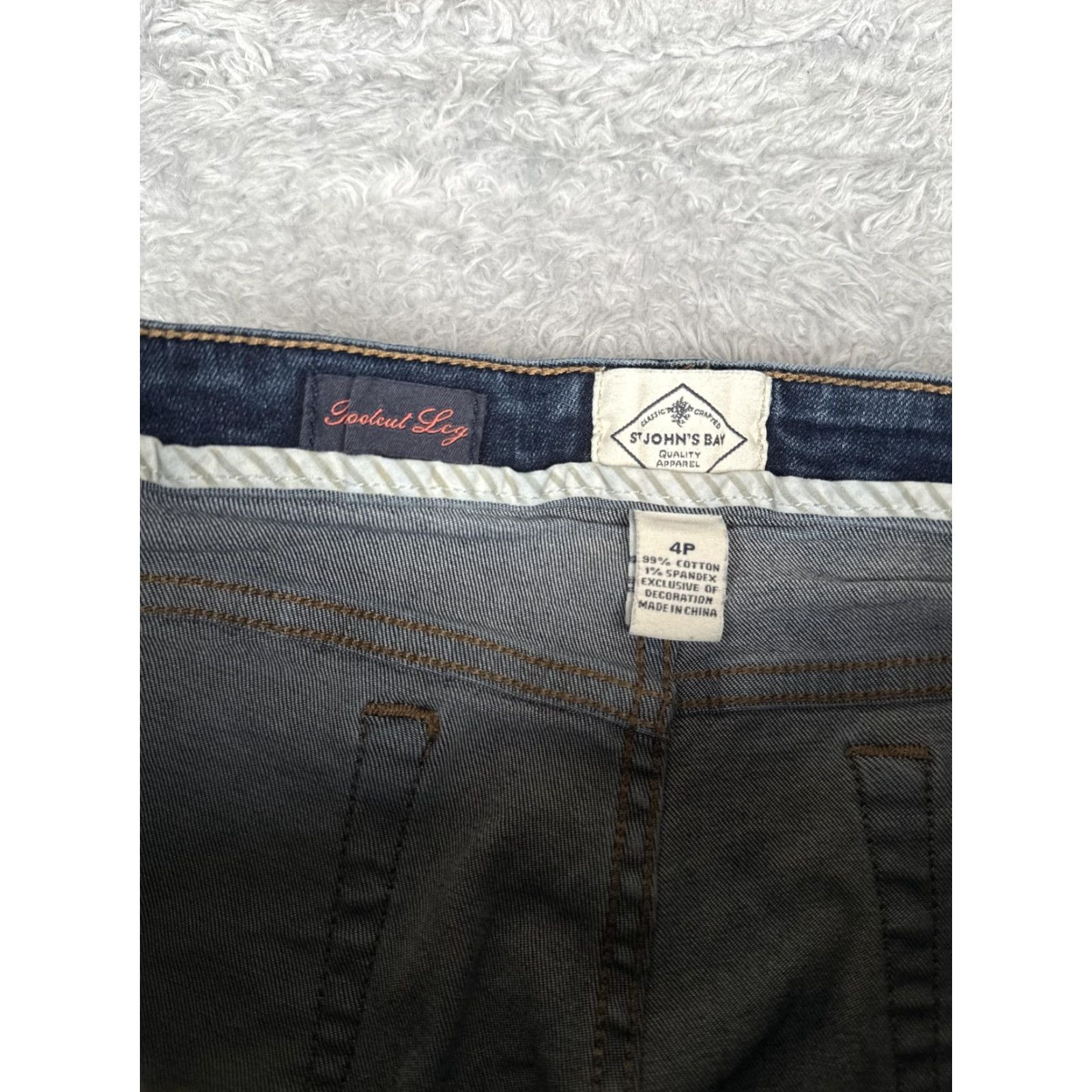 Vintage St. John's Bay Jeans Womens 4P Blue Bootcut Leg Stretch Denim Petite Classic Size 27" / US 4 / IT 40 - 6 Thumbnail