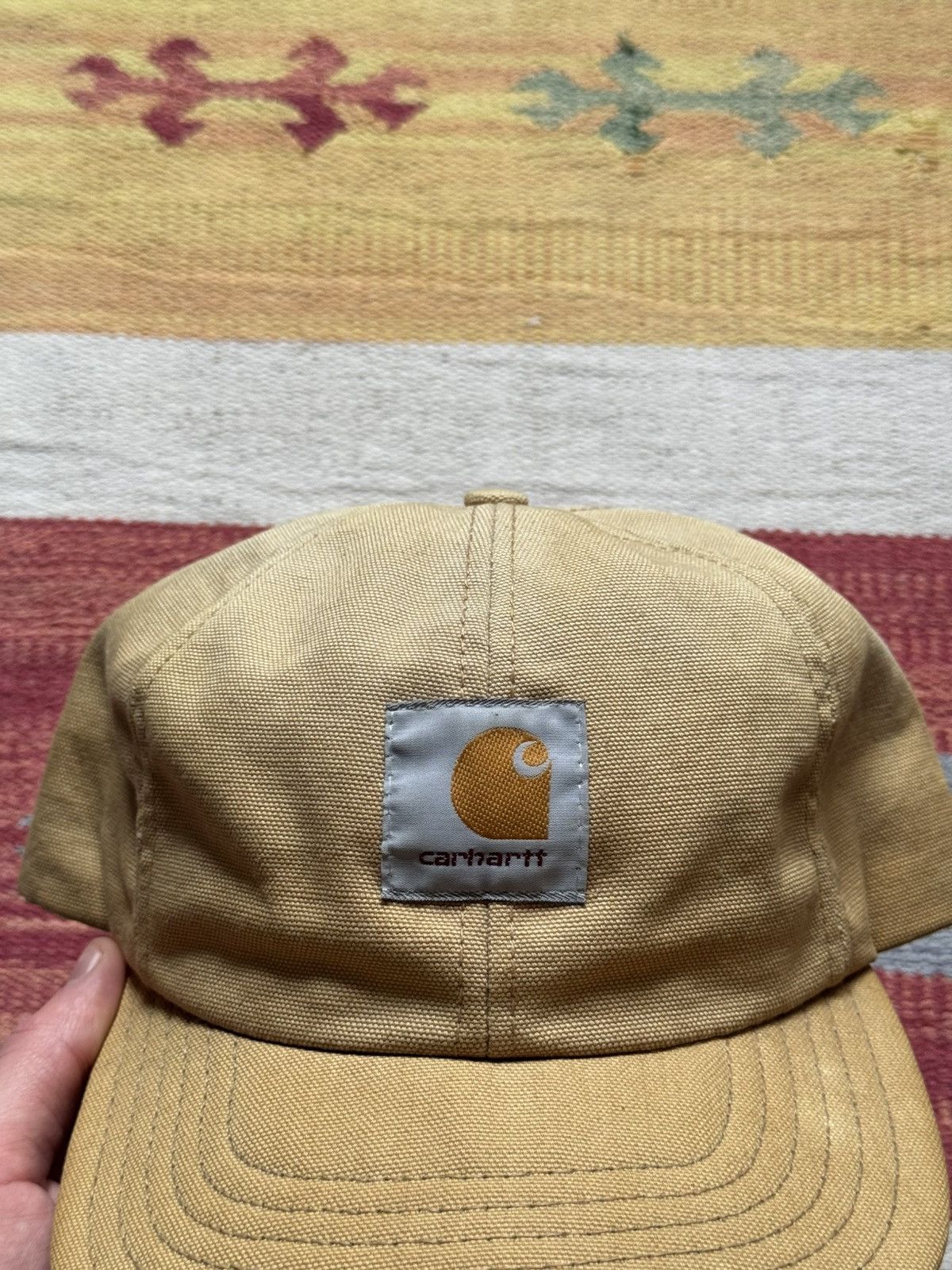 Carhartt Vintage 00’s SUNFADED Carhartt Made In USA Canvas Brown Hat Size ONE SIZE - 2 Thumbnail