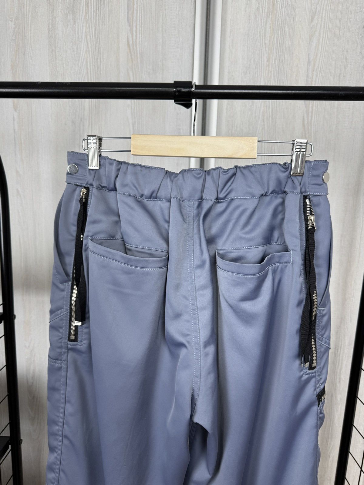 Japanese Brand SS20 TAAKK MULTI ZIPPER NYLON Grey-Blue PANTS y2k cargo Size US 32 / EU 48 - 13 Thumbnail