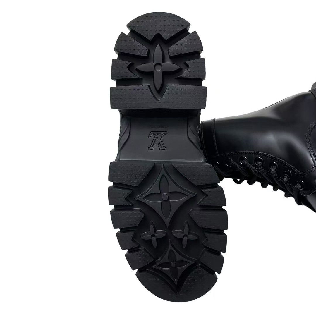 Louis Vuitton Louis Vuitton 8 Baroque Ranger Boots Black Calf Leather Size US 8 / EU 41 - 3 Thumbnail