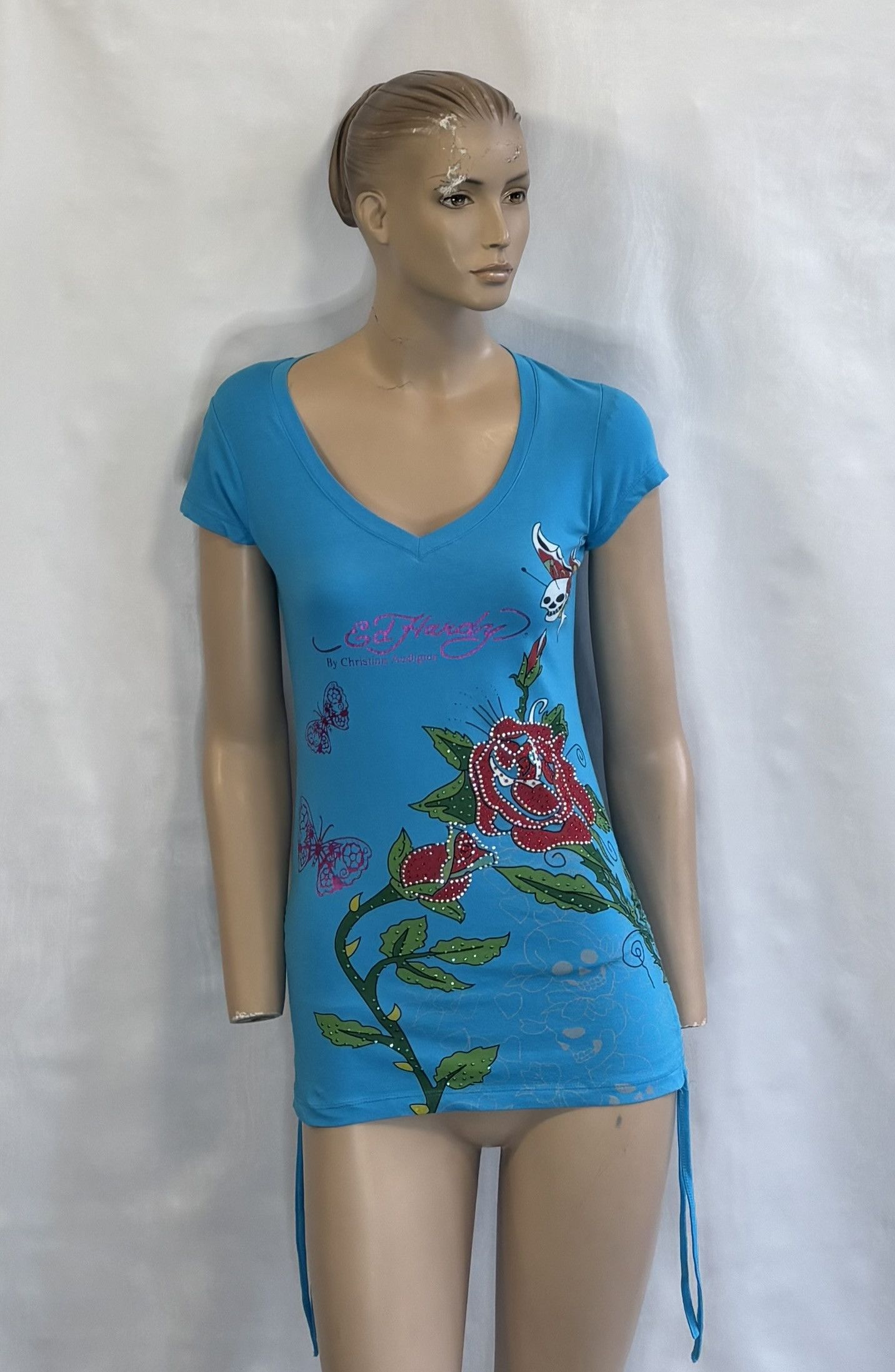 Ed Hardy Ed Hardy Blue T-shirt Size M Size M / US 6-8 / IT 42-44 - 1 Thumbnail