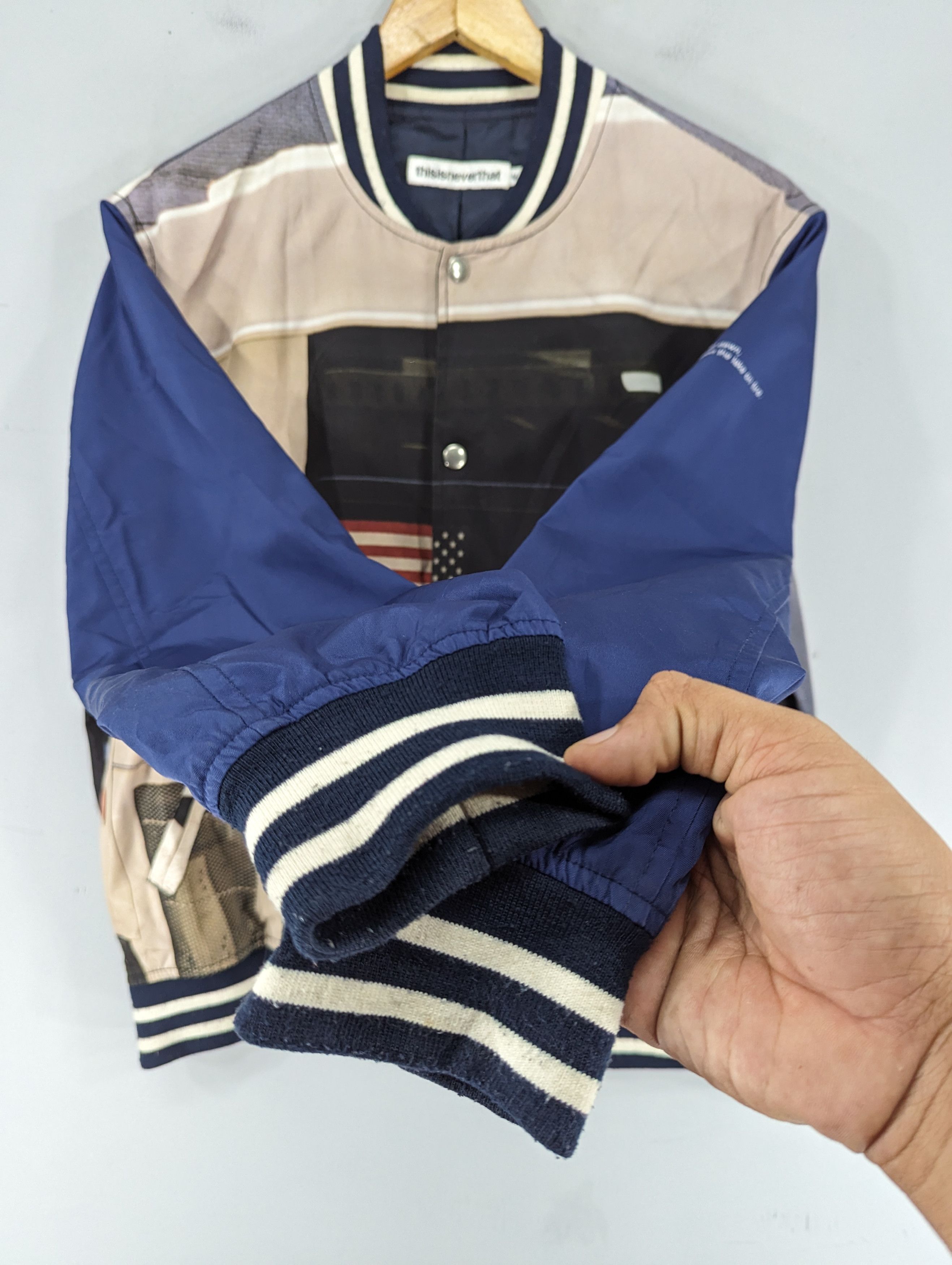 thisisneverthat 🔥RARE🔥Thisisneverthat Overprint Snap Button Varsity Jacket Size US M / EU 48-50 / 2 - 5 Thumbnail