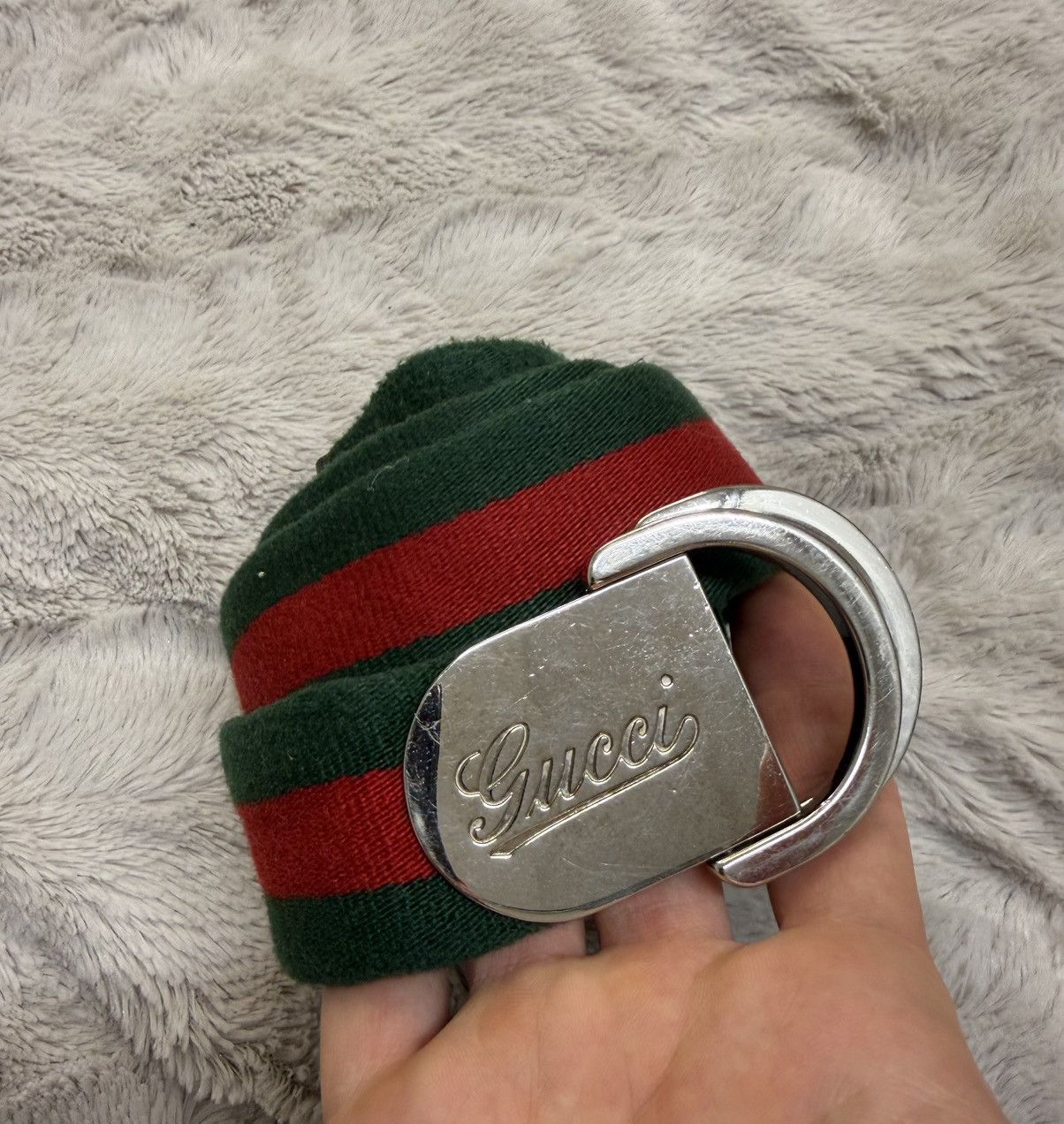 Gucci Gucci Web Buckle Belt 95cm Size ONE SIZE - 1 Thumbnail