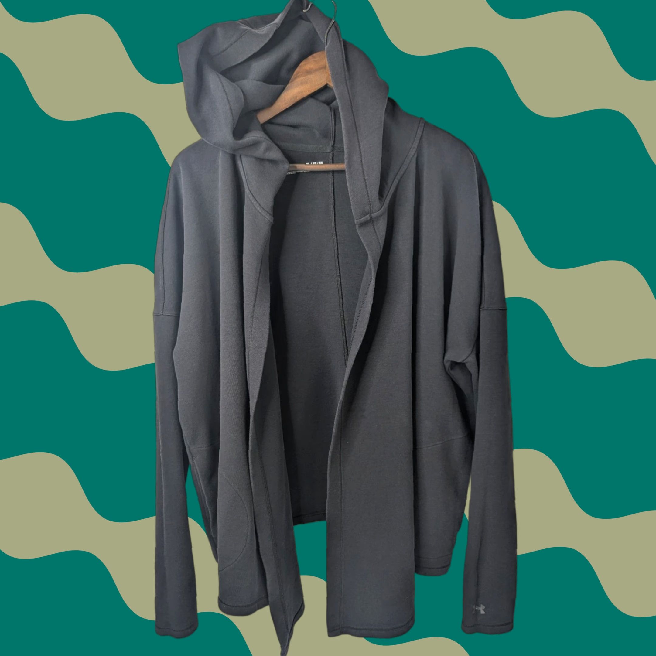 Under Armour Under Armour Hoodie Cardigan Women’s XL Black Open Front Long Sleeve Pockets Hooded Casual Activewear Size XL / US 12-14 / IT 48-50 - 1 Thumbnail