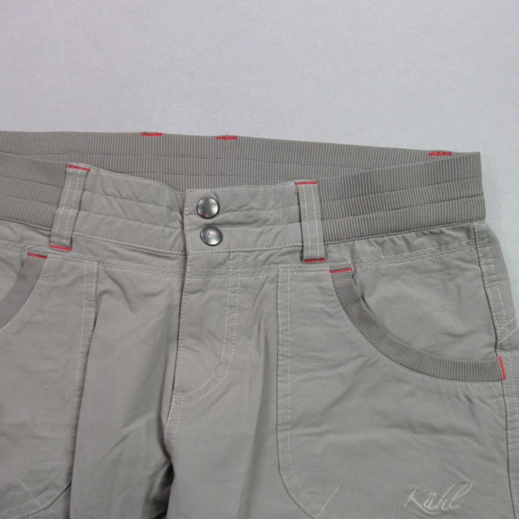 Vintage Kuhl Shorts Womens 8 Lightweight Outdoors Pockets Gray Chino Casual Size 30" / US 8 / IT 44 - 2 Thumbnail