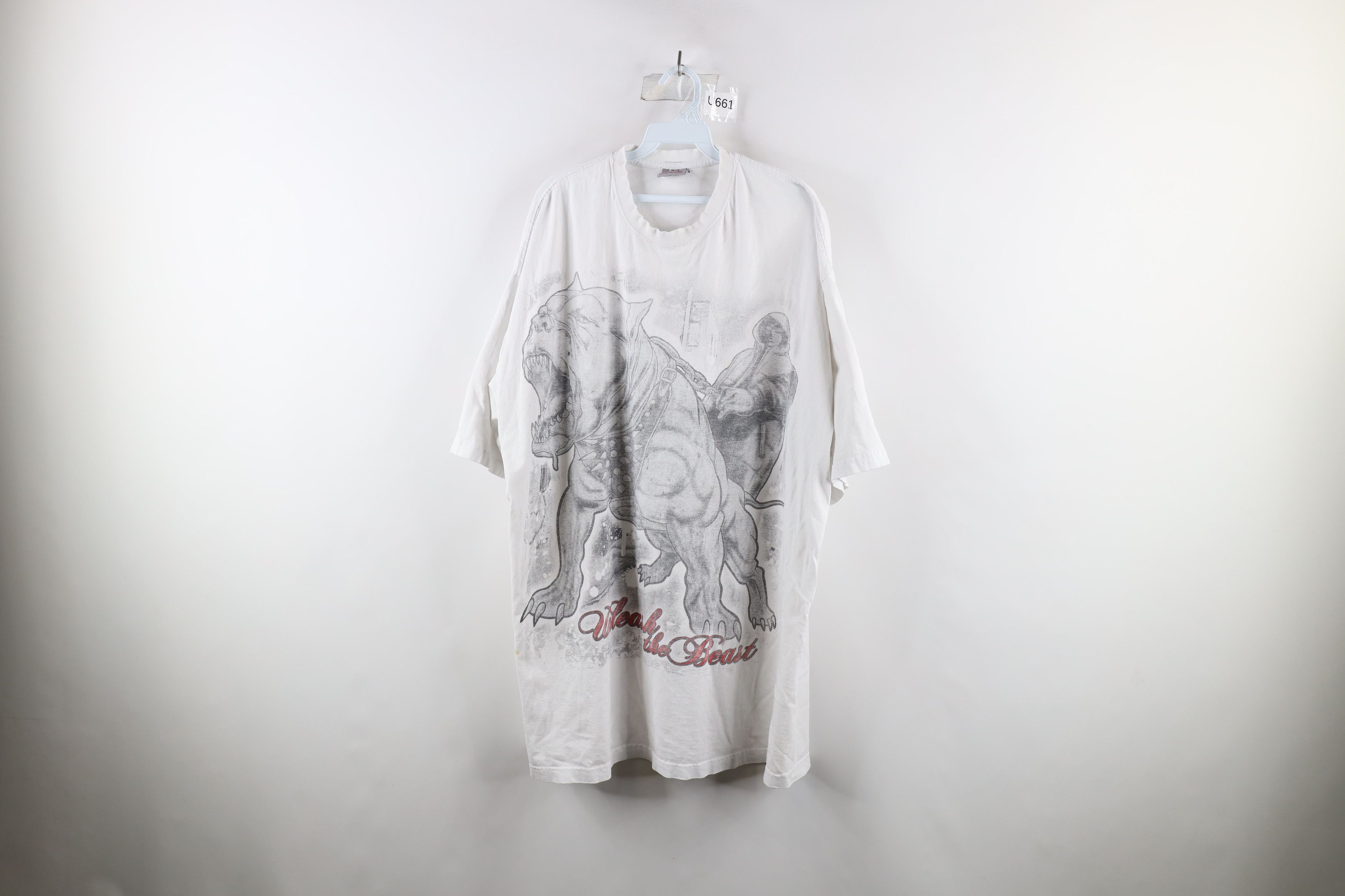 Vintage Streetwear Hop Unleash the Beast Pit Bull T-Shirt