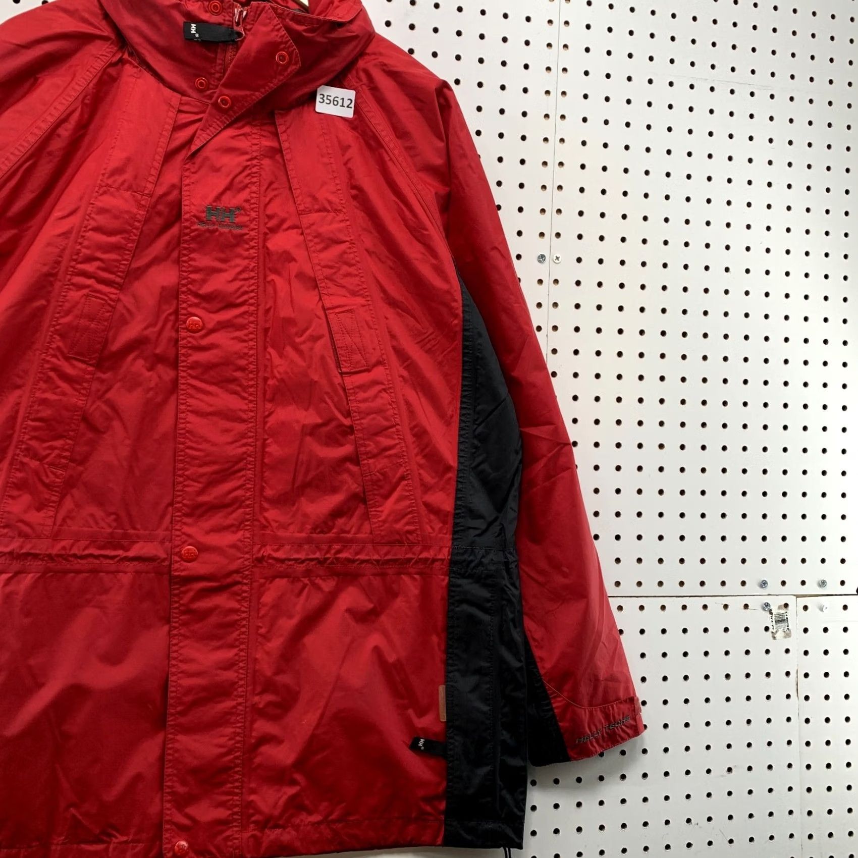 Helly Hansen Helly Hansen Jacket Mens Large Nylon Hooded Vented Windbreaker Red Size US L / EU 52-54 / 3 - 4 Thumbnail