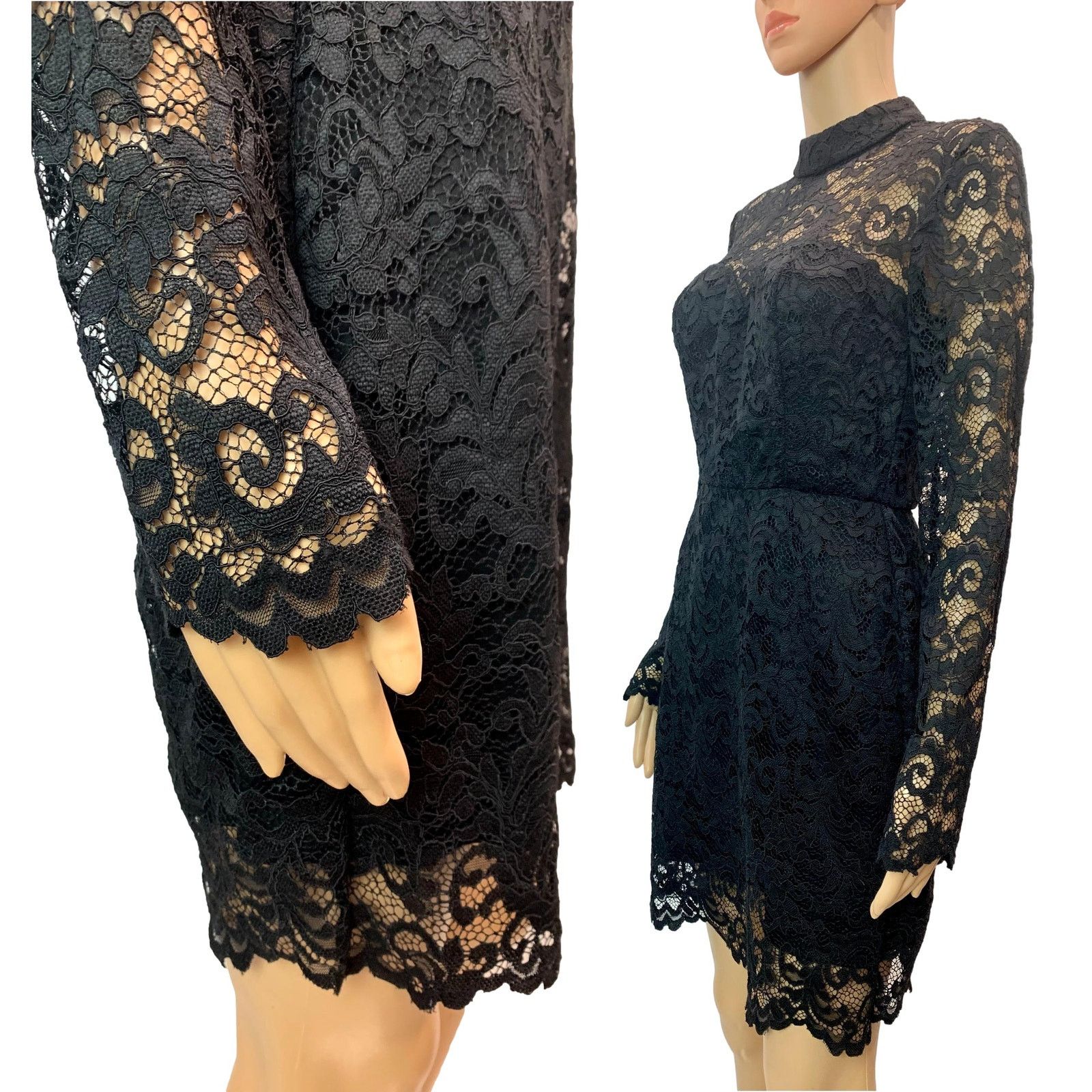 Other Missguided Black Lace Dress Pencil Skirt 8 Size M / US 6-8 / IT 42-44 - 10 Thumbnail