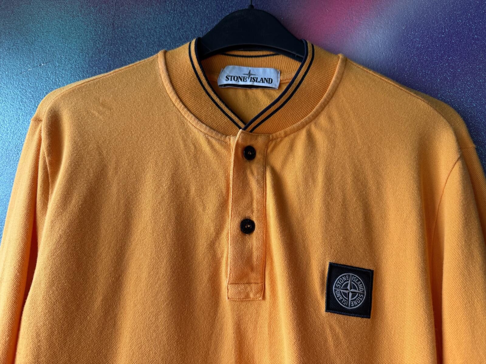 Other Stone Island Long Sleeve Henley T-Shirt / Polo - Orange Size US S / EU 44-46 / 1 - 2 Thumbnail