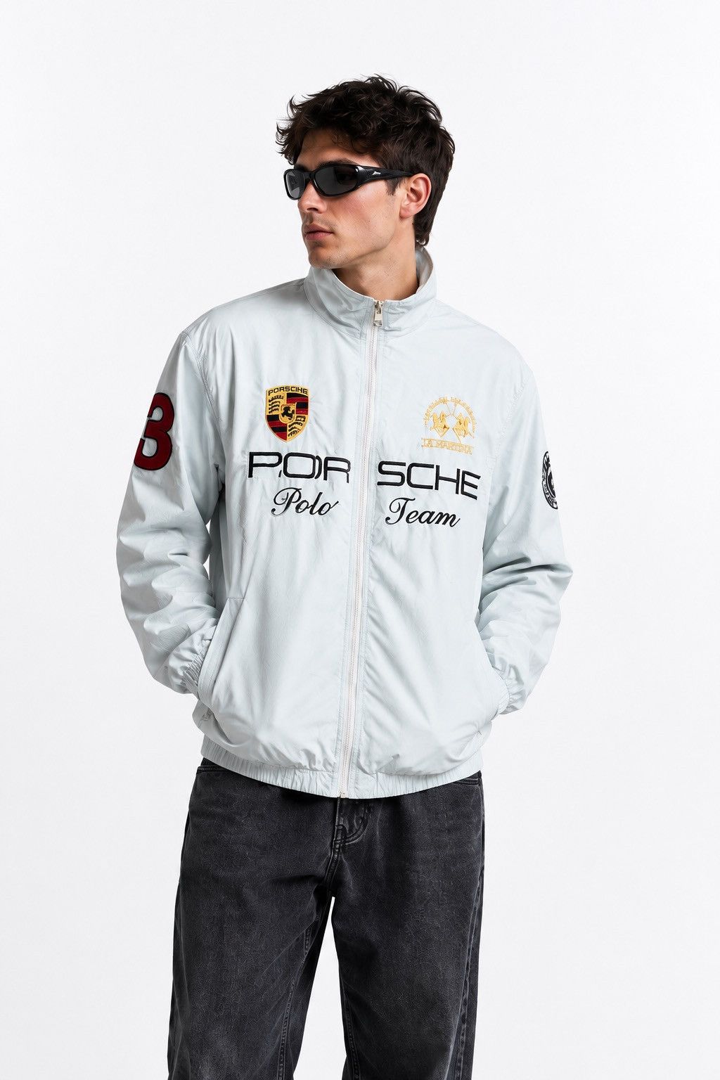 La Martina La Martina Porsche #3 Polo Team Vintage Racing Bomber Jacket Size US S / EU 44-46 / 1 - 1 Thumbnail