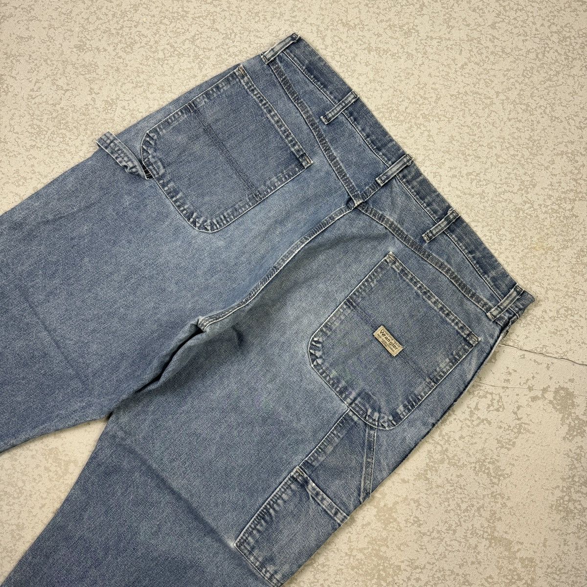 Japanese Brand × Wrangler Wrangler Carpenter Washed Blue Jean Size US 39 - 5 Thumbnail