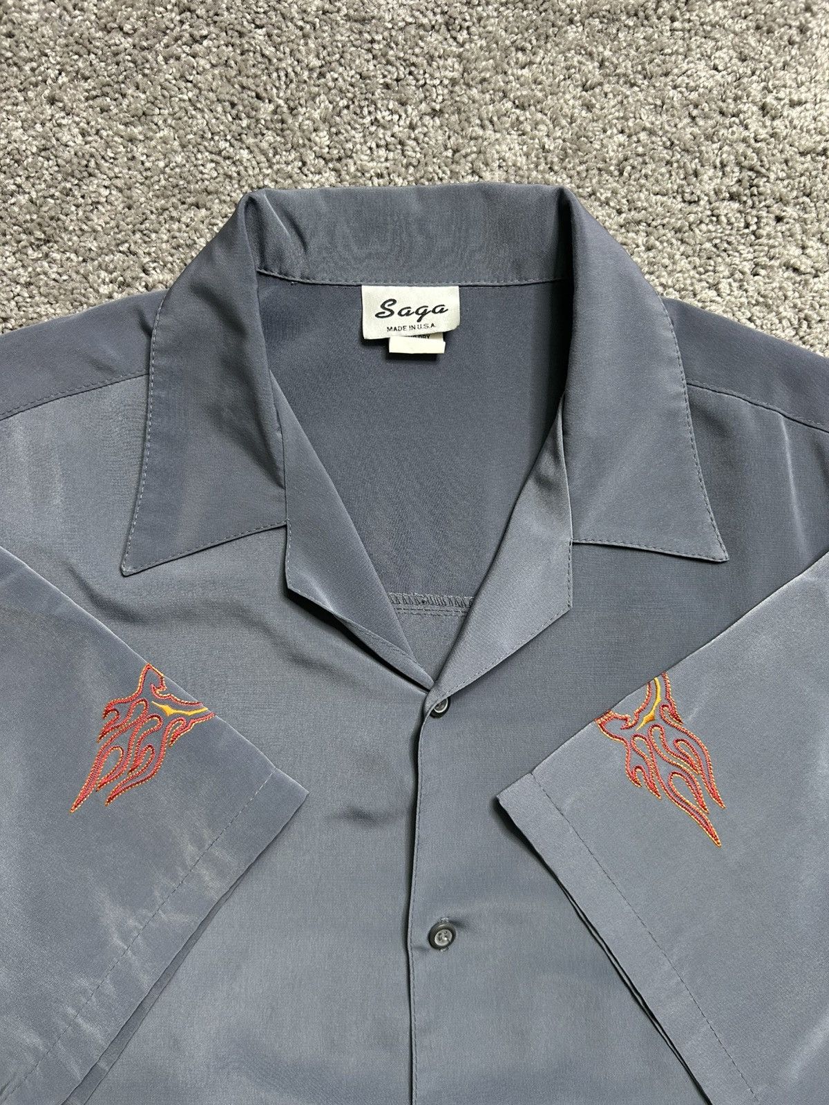Other Vintage 70s/80s Saga Motorcycle Flames Short Sleeve USA Size US XL / EU 56 / 4 - 5 Thumbnail