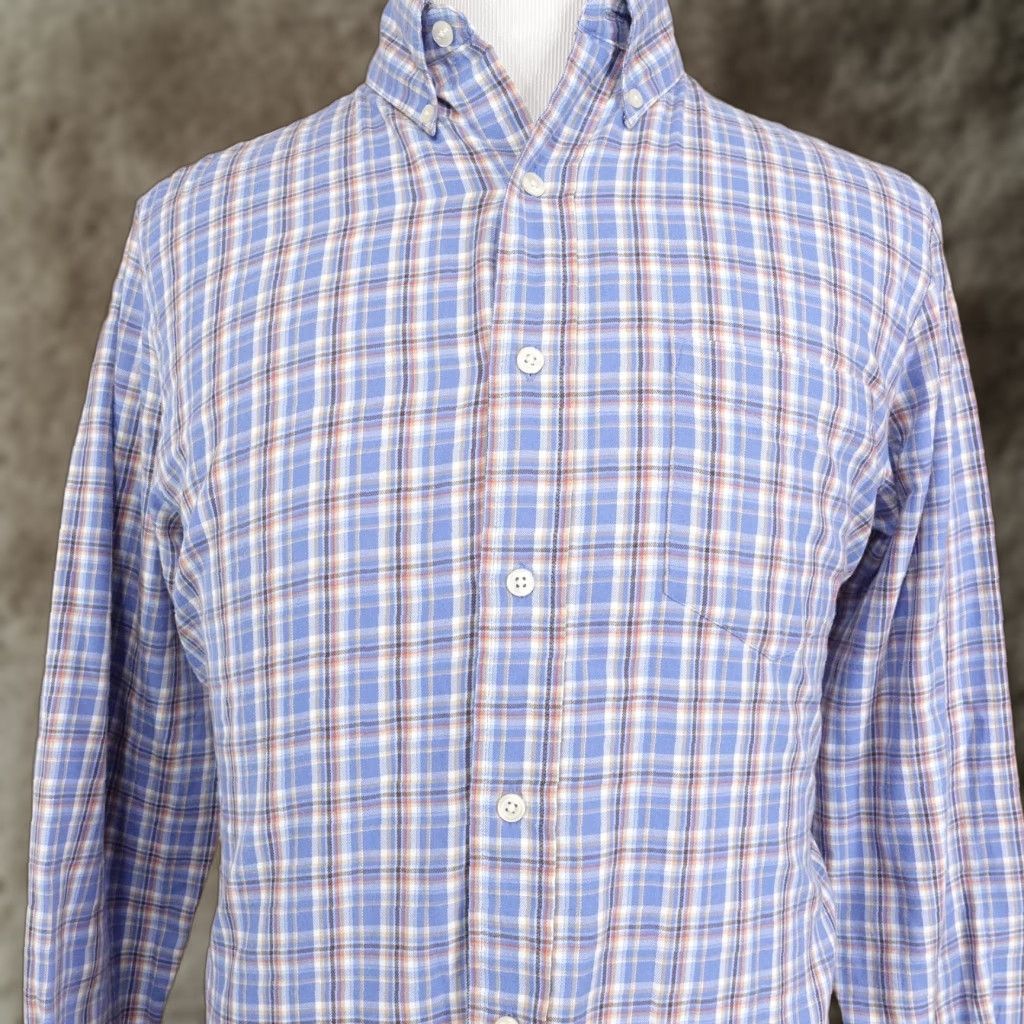 Chaps Chaps Shirt Mens Medium Blue Plaid Long Sleeve Button Down Casual Woven Size US M / EU 48-50 / 2 - 1 Thumbnail