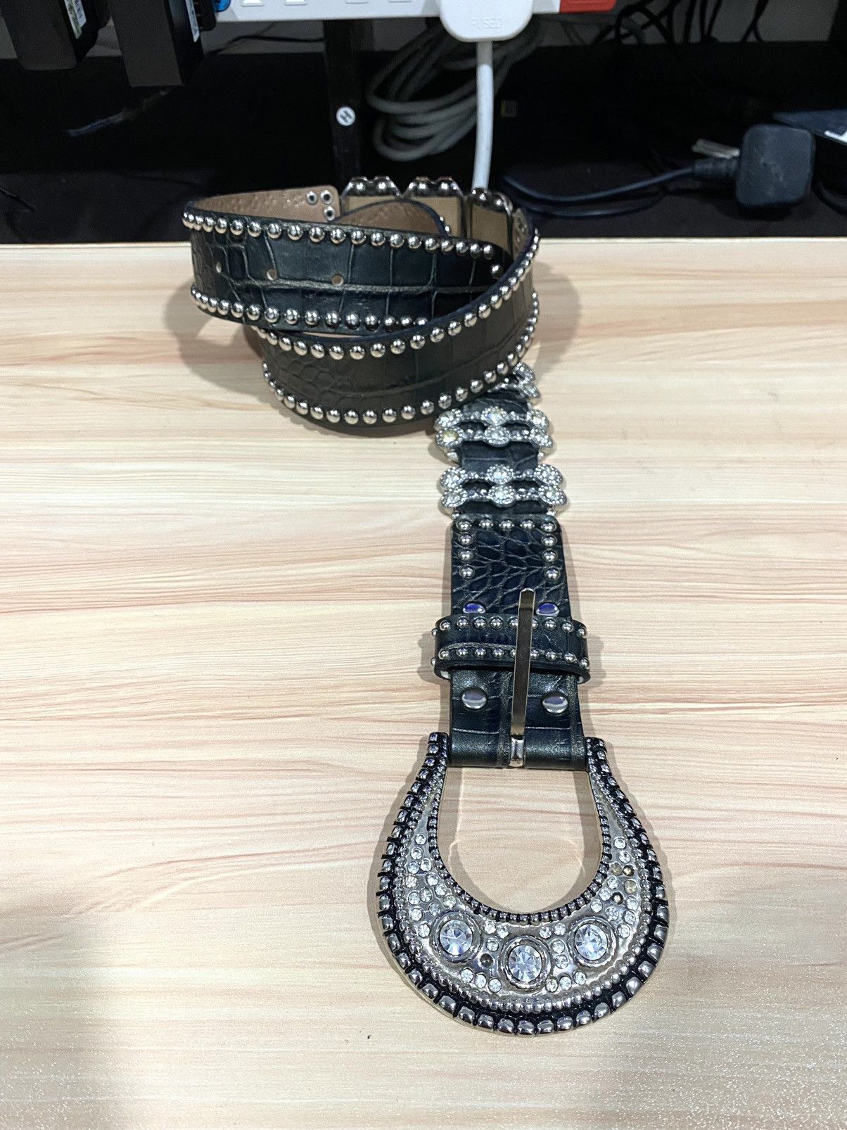 Japanese Brand Gothic Punk Studded Silver Belt Inspired BB SIMON Size ONE SIZE - 8 Thumbnail