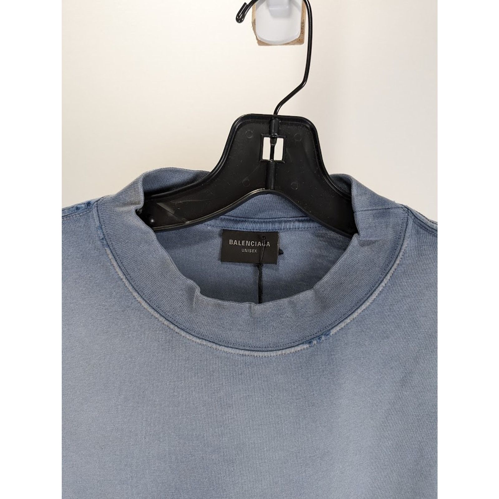 Balenciaga o1rshd1 Short Sleeve T-Shirt in Blue Size US S / EU 44-46 / 1 - 4 Thumbnail