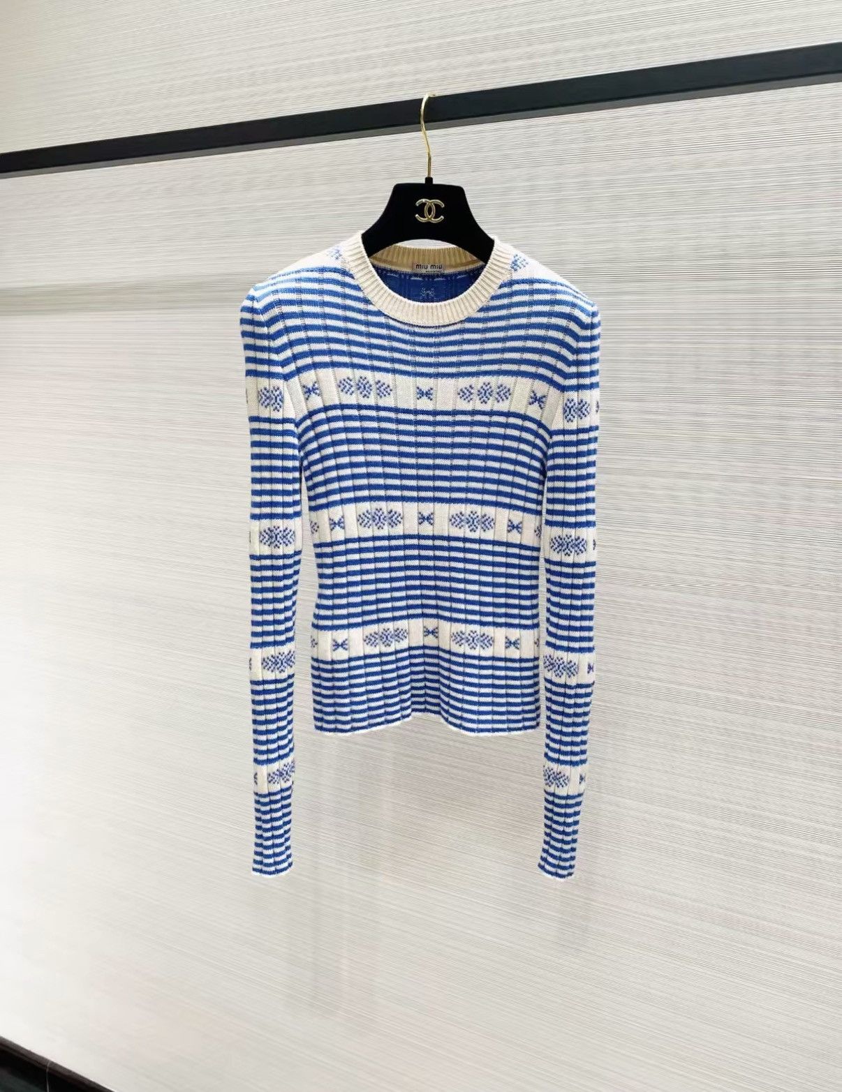Miu Miu Miu Miu Block Knit Set (Top + Skirt) J33 Size XS / US 0-2 / IT 36-38 - 2 Thumbnail