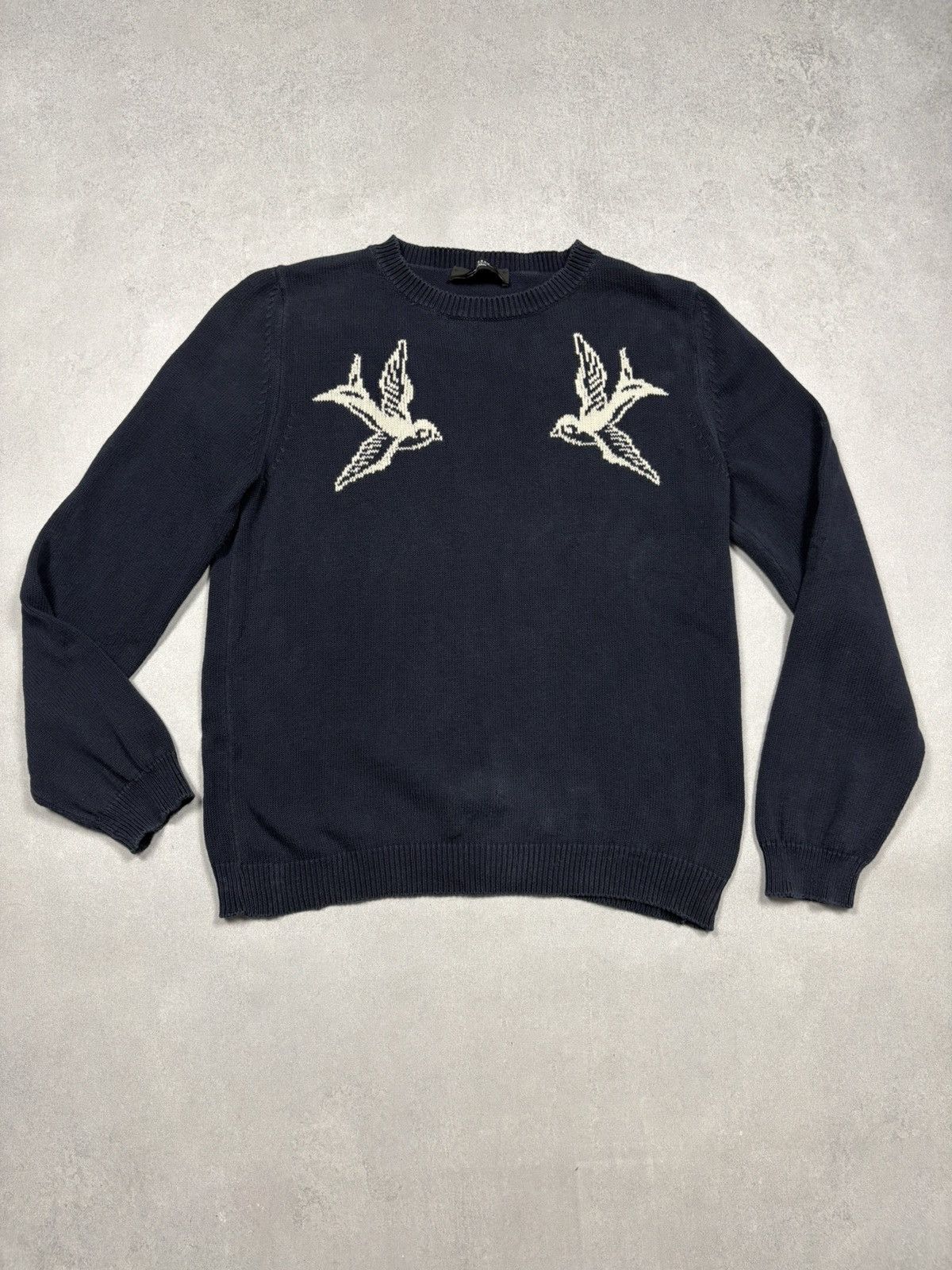 Weekend Max Mara Weekend Max Mara Knit Sweater With Swallow Motif Navy Size M Size M / US 6-8 / IT 42-44 - 1 Thumbnail