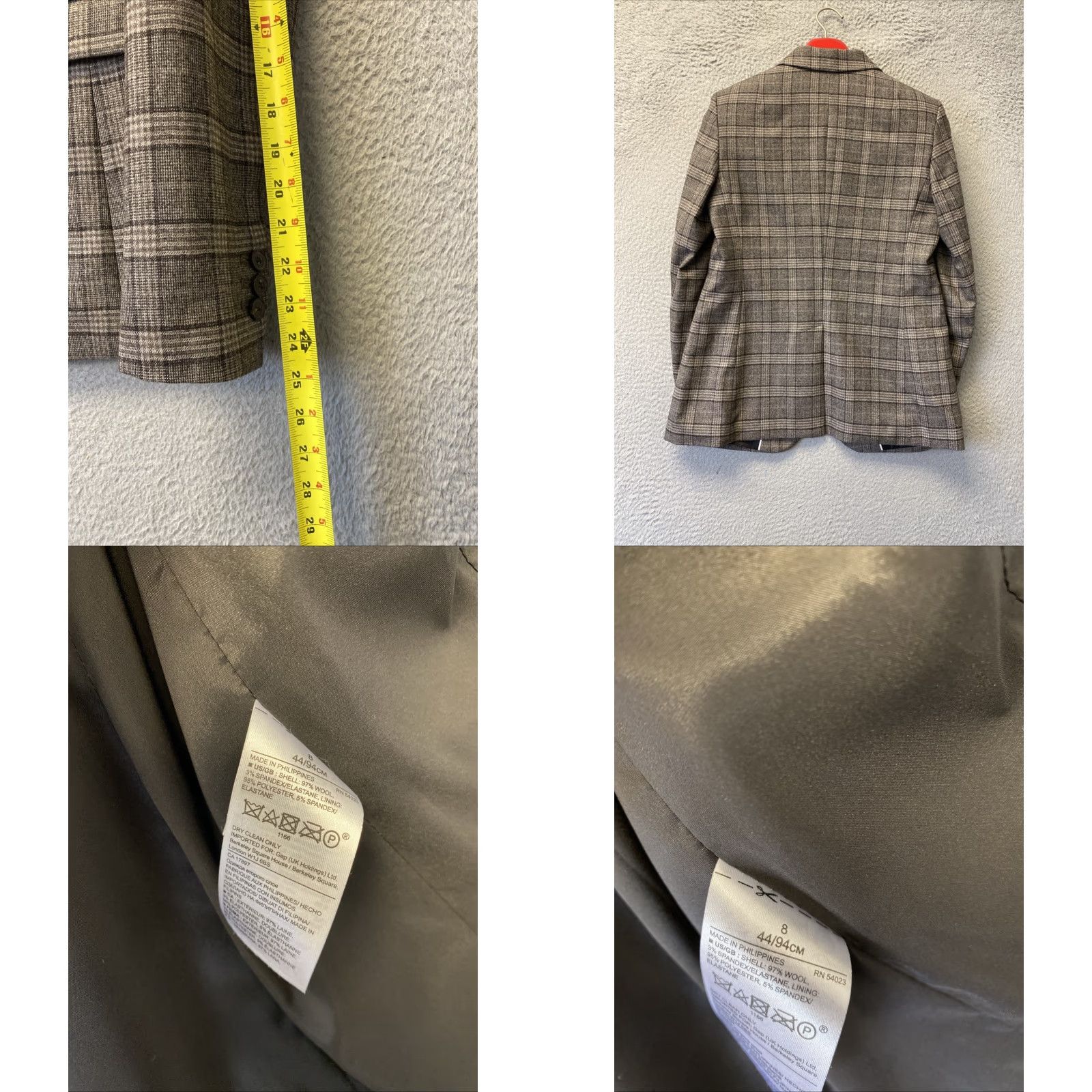 Banana Republic Banana Republic Blazer Women’s 8 Wool Plaid Short 1 Button Classic Fit Brown – Business Dress Coat Women’s Size 8 Regular Size M / US 6-8 / IT 42-44 - 8 Thumbnail