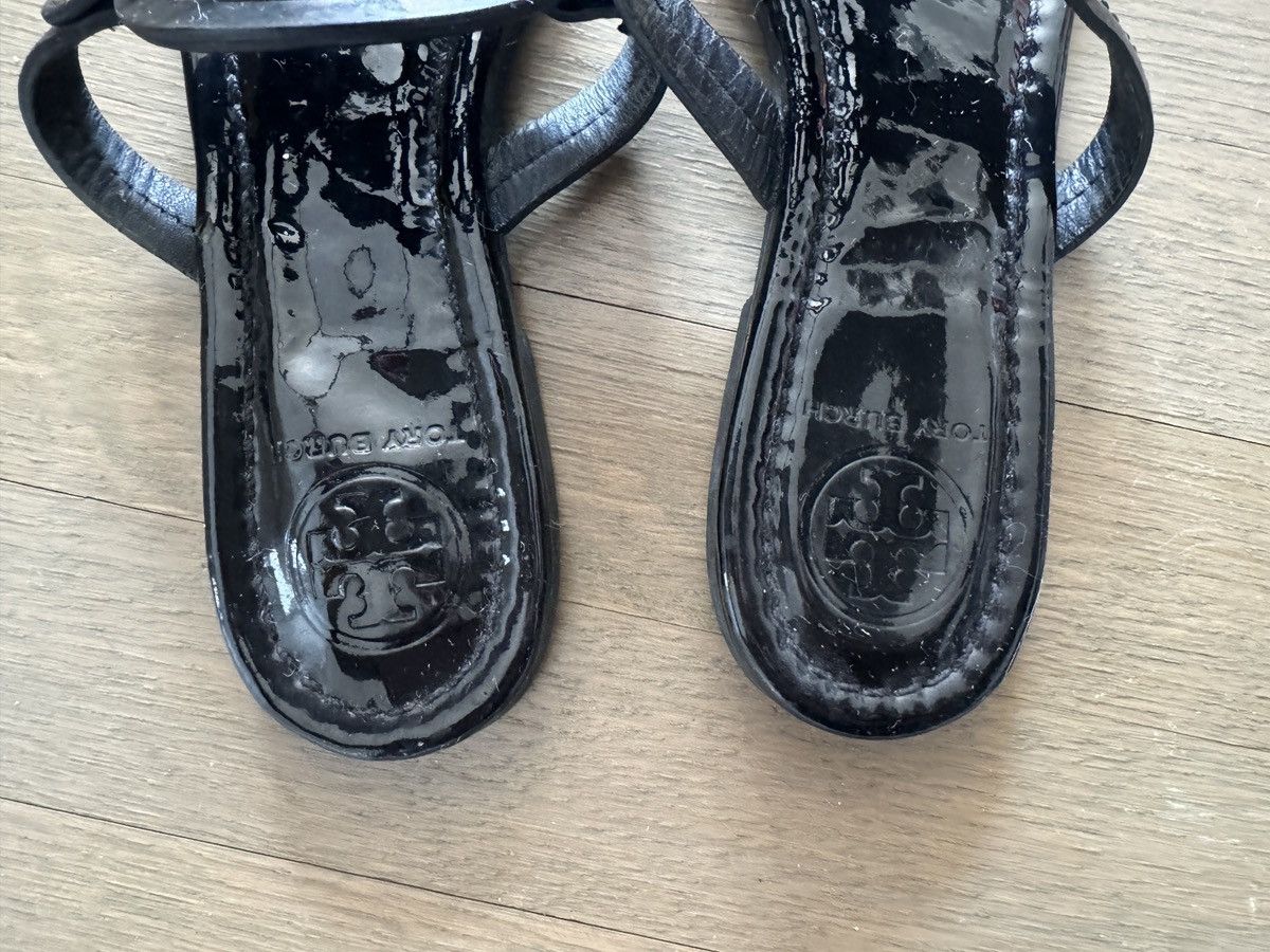 Tory Burch Tory Burch Authentic Miller Sandals Black Patent Leather 7.5 Size US 7.5 / IT 37.5 - 6 Thumbnail