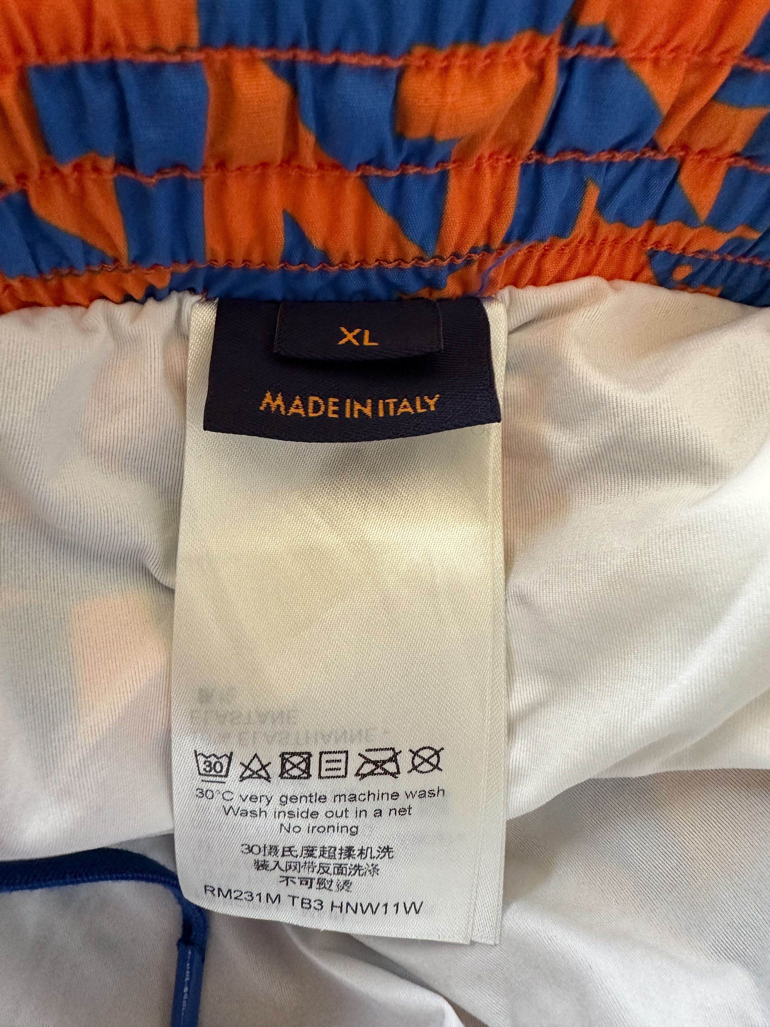 Louis Vuitton Louis Vuitton Blue & Orange Dove Print Swimshorts Size US 36 / EU 52 - 5 Thumbnail