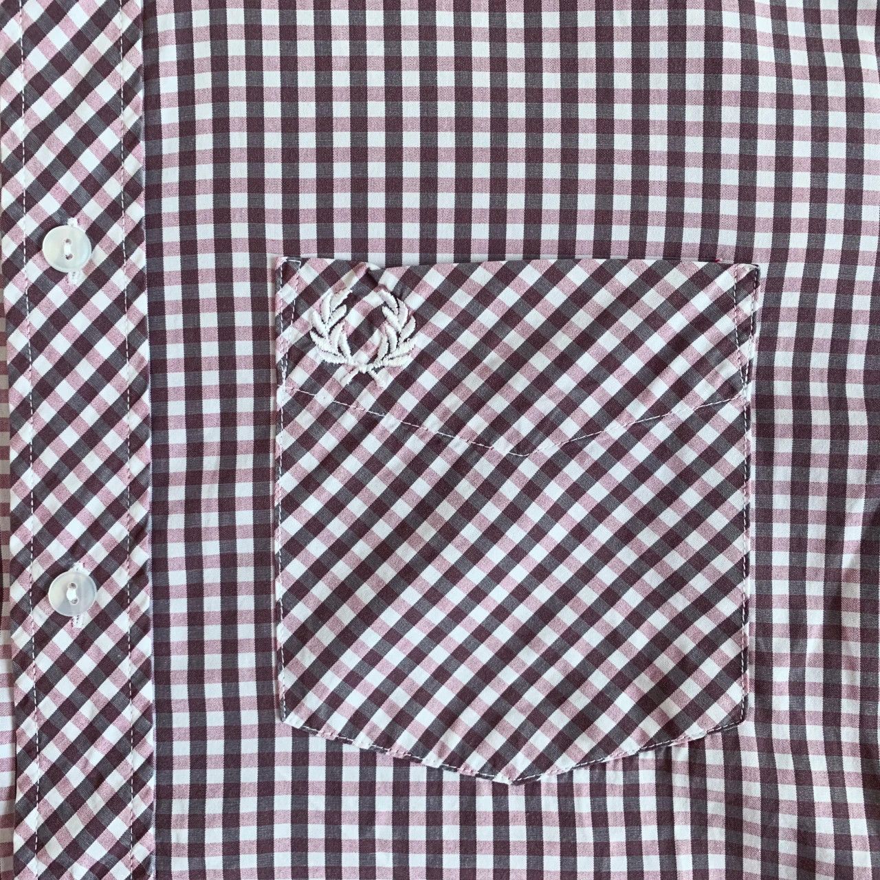 Fred Perry FRED PERRY Button Up Shirt Short Sleeve Casual Tee Check Size US L / EU 52-54 / 3 - 4 Thumbnail