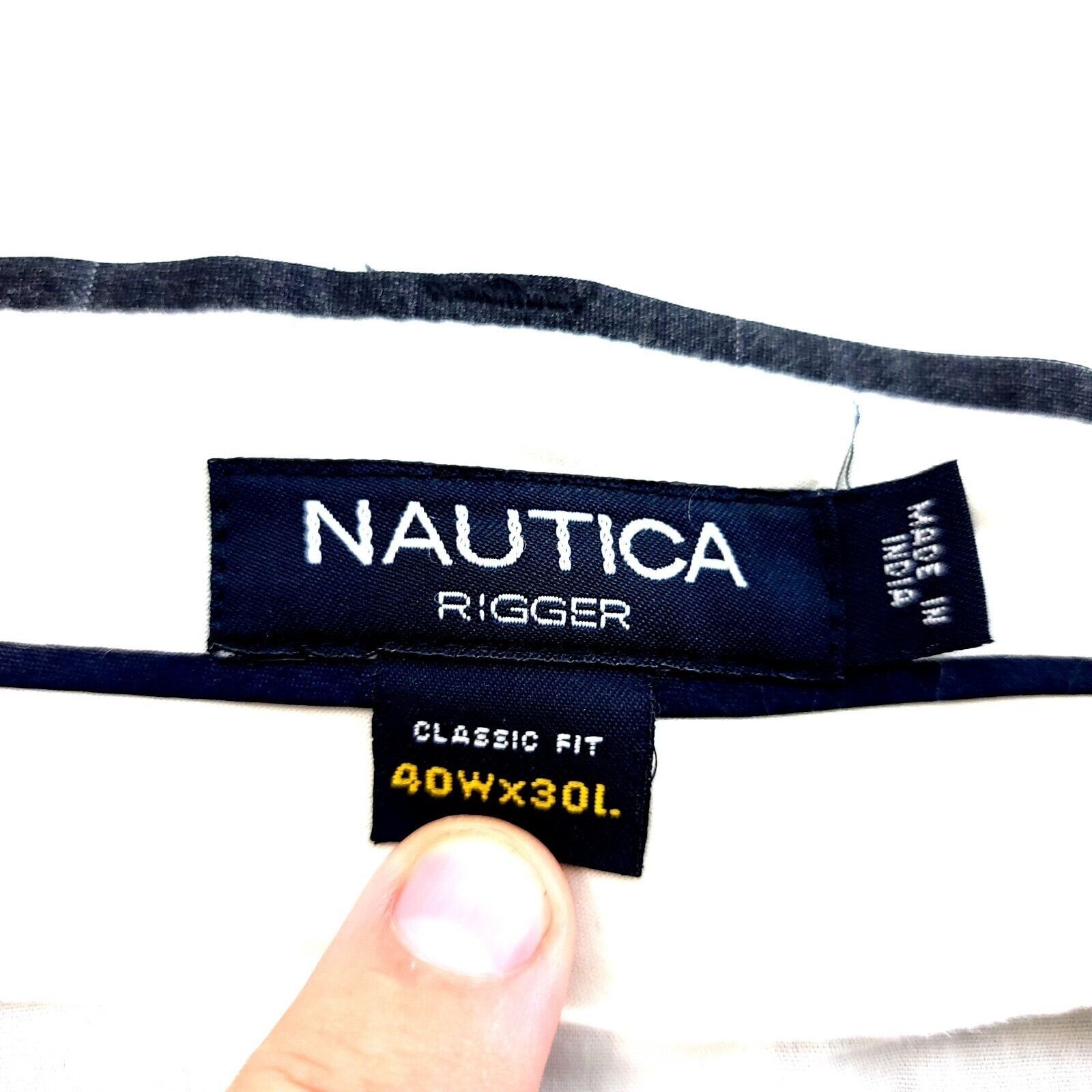 Nautica DAMAGED Nautica Rigger Wool Polyester Gray Windowpane Pleate Size 40R - 8 Thumbnail