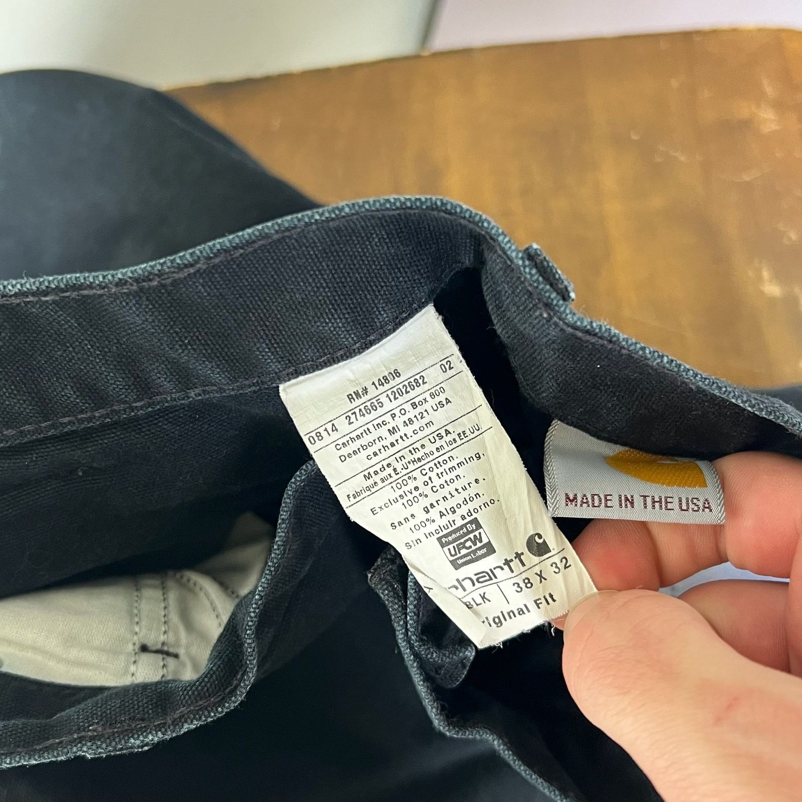 Carhartt × Vintage Carhartt black double knee work wear carpenter pants Size US 36 / EU 52 - 7 Thumbnail