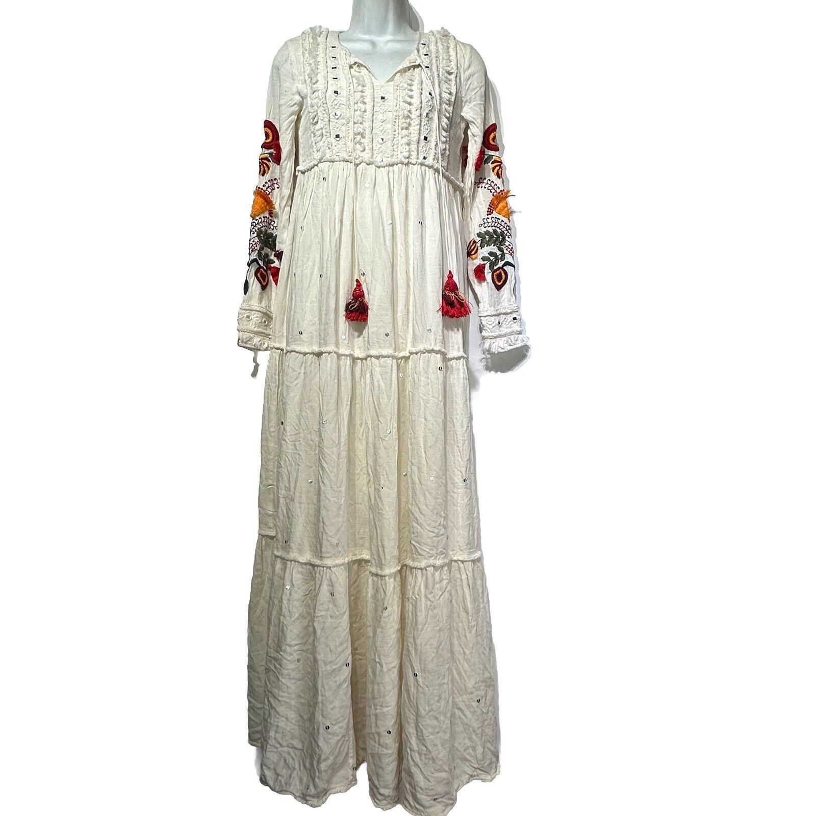 anthropologie verb pallavi Winsome floral embroidered dress -  infinityhomeware.co.za