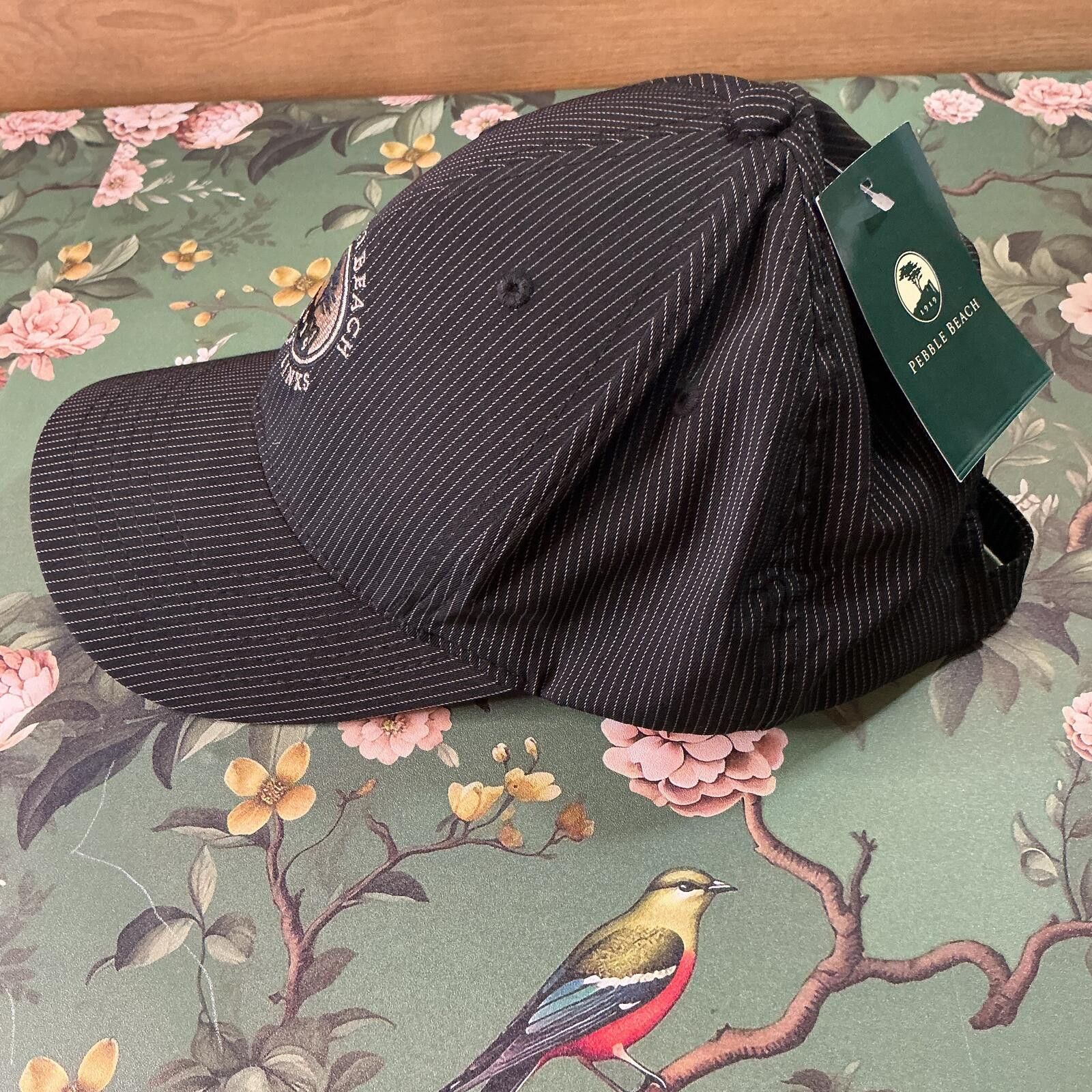 Lone Cypress By Pebble Beach Pebble Beach Golf Links Adjustable Hat Cap Black Pinstripe Size ONE SIZE - 5 Thumbnail