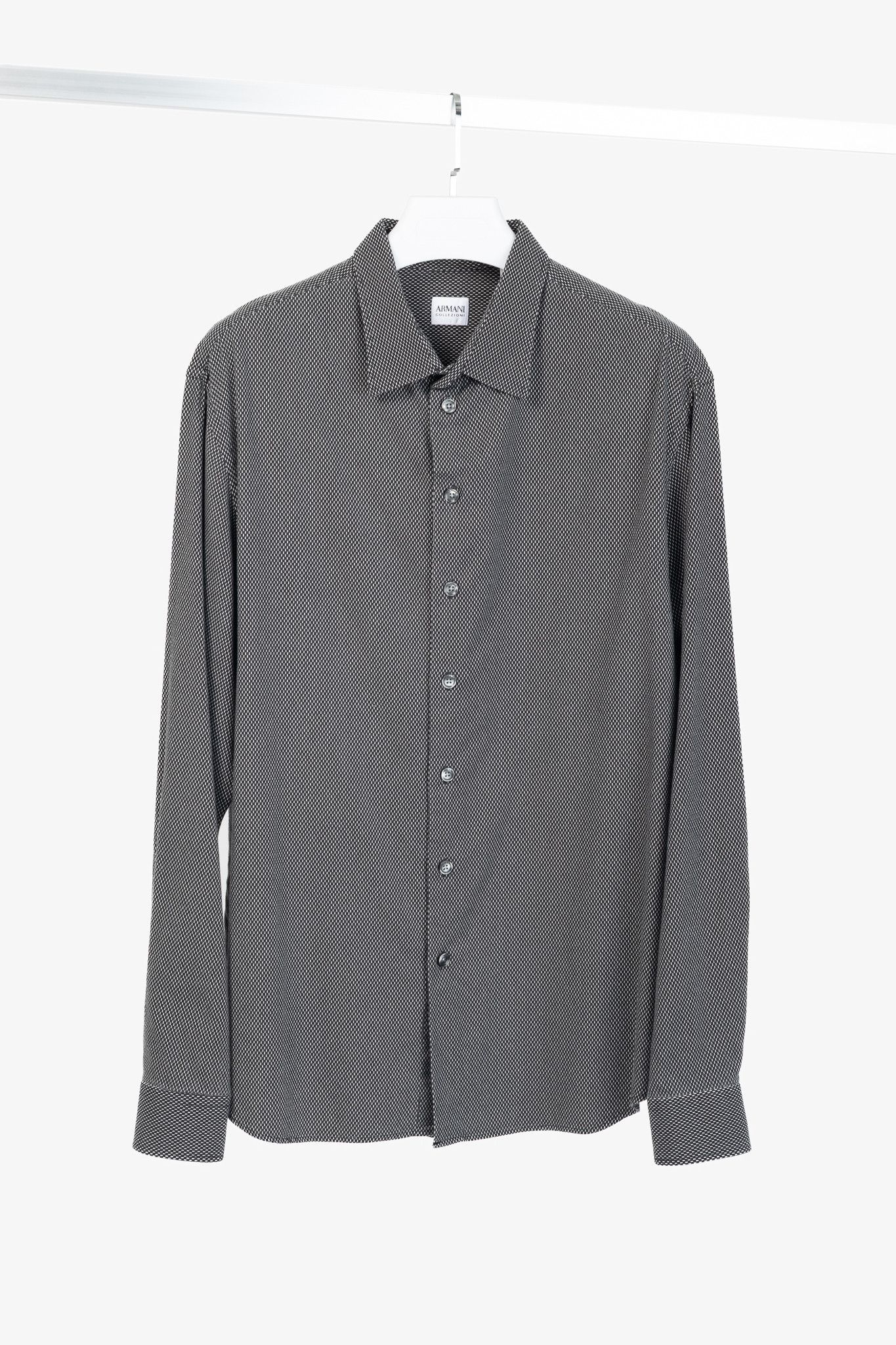 Armani Collezioni Armani Collezioni Cotton-Blend Patterned Buttoned Shirt Size US XXL / EU 58 / 5 - 1 Thumbnail