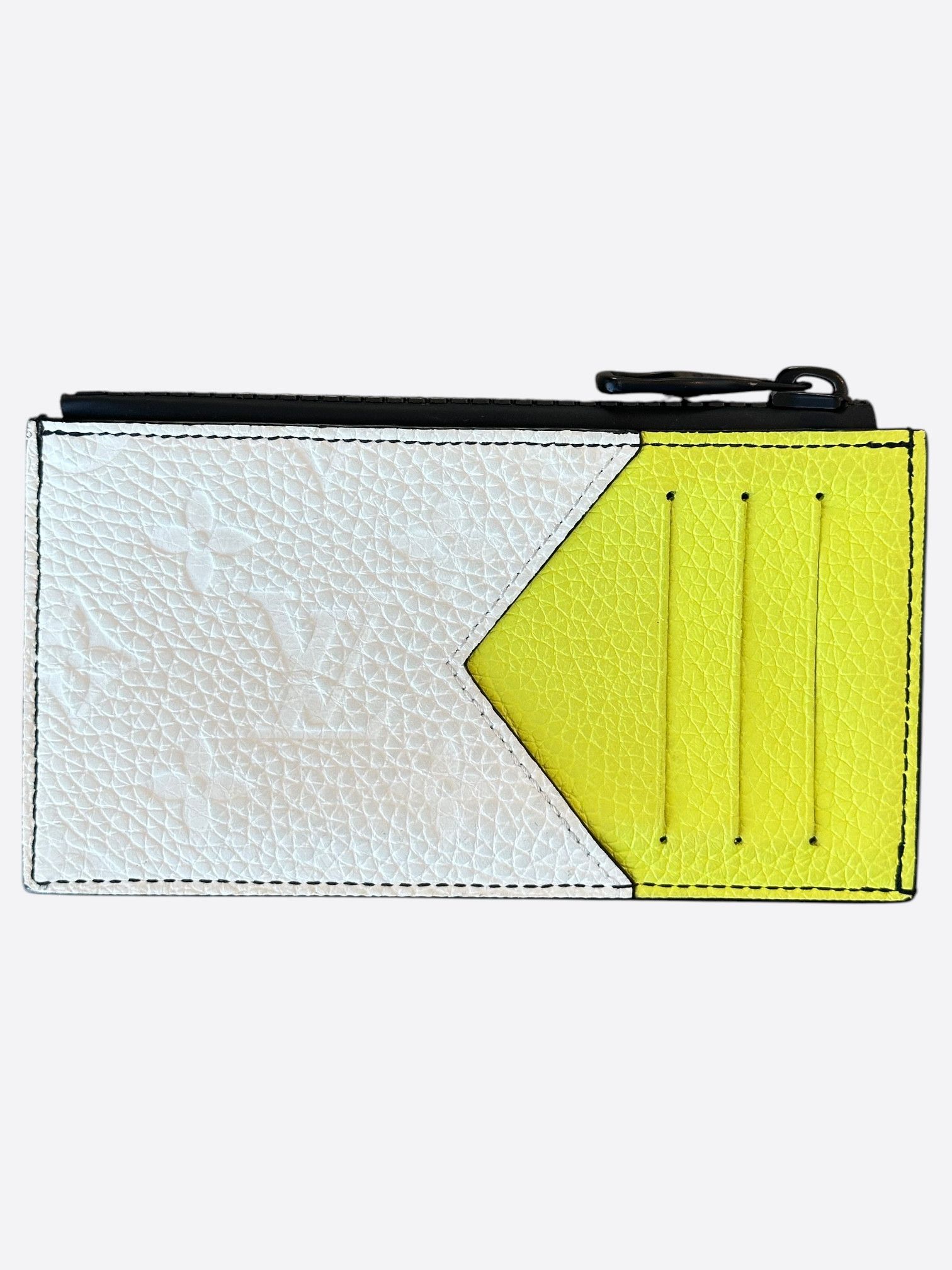 Louis Vuitton Louis Vuitton Blue & White Taurillon Logo Coin Card Holder Size ONE SIZE - 2 Thumbnail
