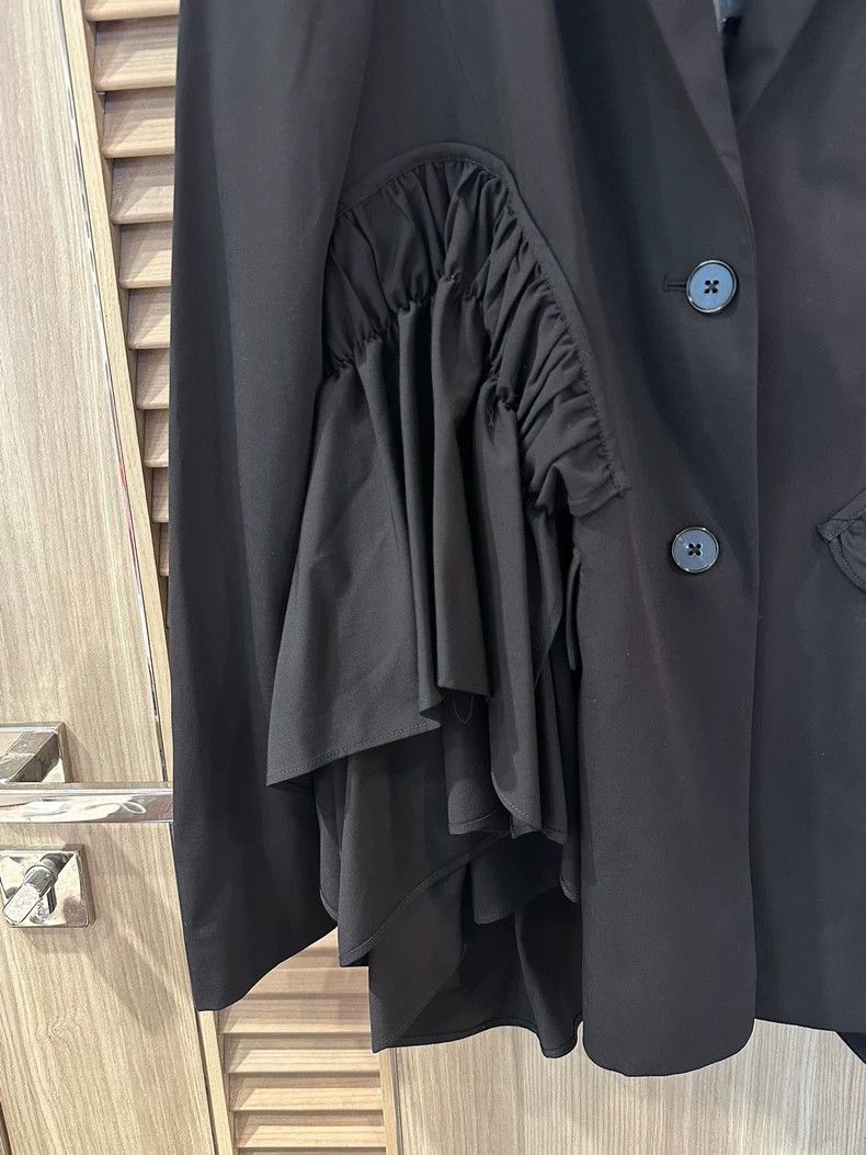 Jil Sander Jil Sander size 32 Ruffled Layered Black Blazer Size 4XL / US 24-26 - 3 Thumbnail