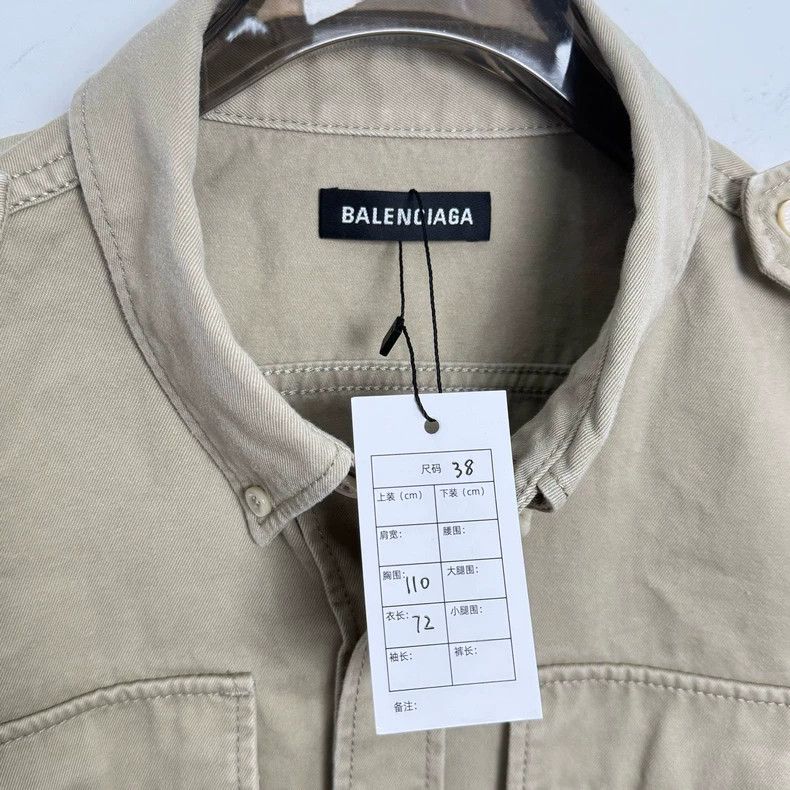 Balenciaga Balenciaga size 38 Embroidered Logo Work Shirt Size M / US 6-8 / IT 42-44 - 2 Thumbnail