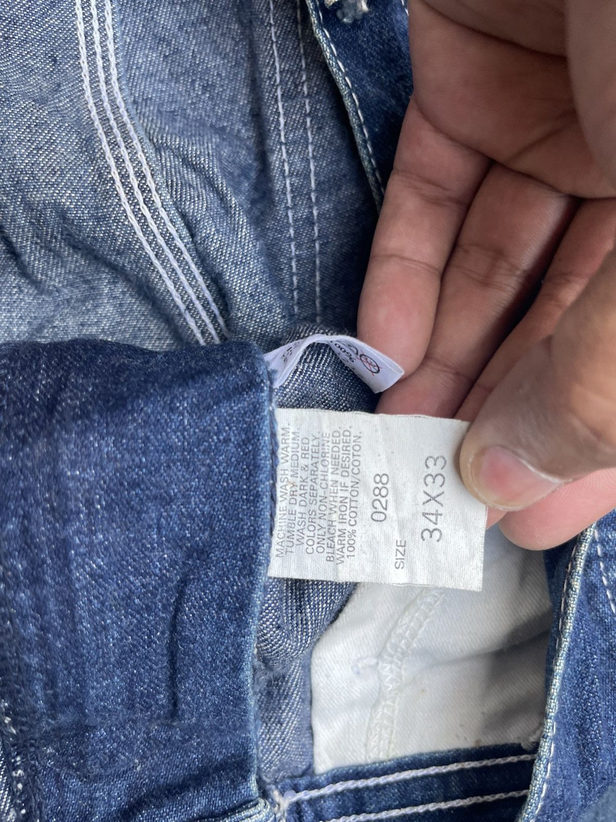 Japanese Brand × Lee × Vintage Rare 90s Lee Indigo Carpenter Jeans - Japanese Denim 34x33 Size US 34 / EU 50 - 8 Thumbnail