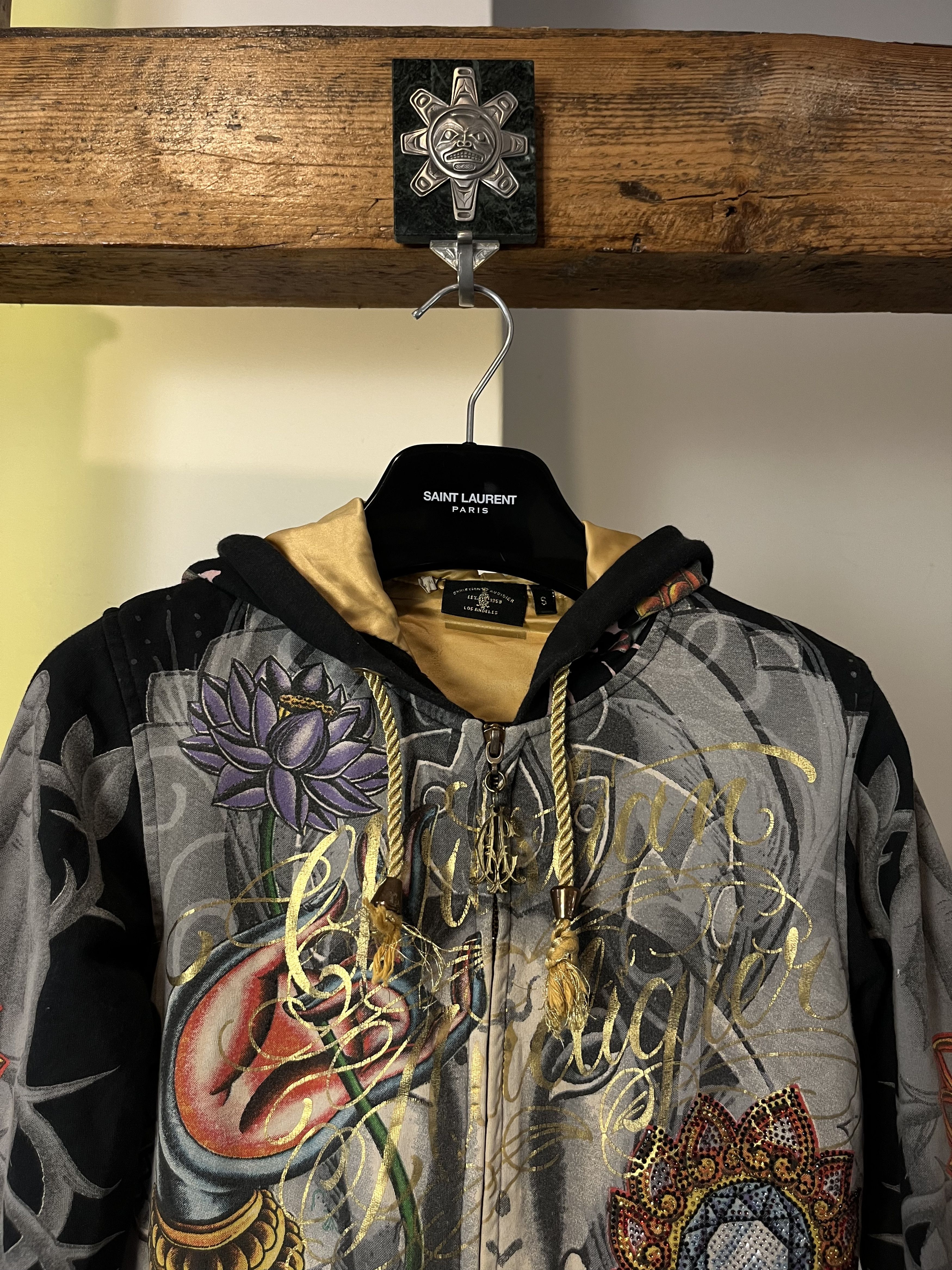 Christian Audigier × Ed Hardy × Vintage Ed Hardy By Christian Audigier Hindu Ganesha Buddhism Hoodie Size S / US 4 / IT 40 - 3 Thumbnail
