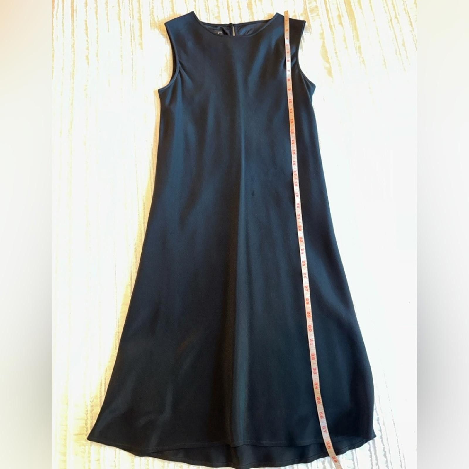 Other INC International Concepts 100% Silk Black Midi Dress luxury Size M / US 6-8 / IT 42-44 - 5 Thumbnail