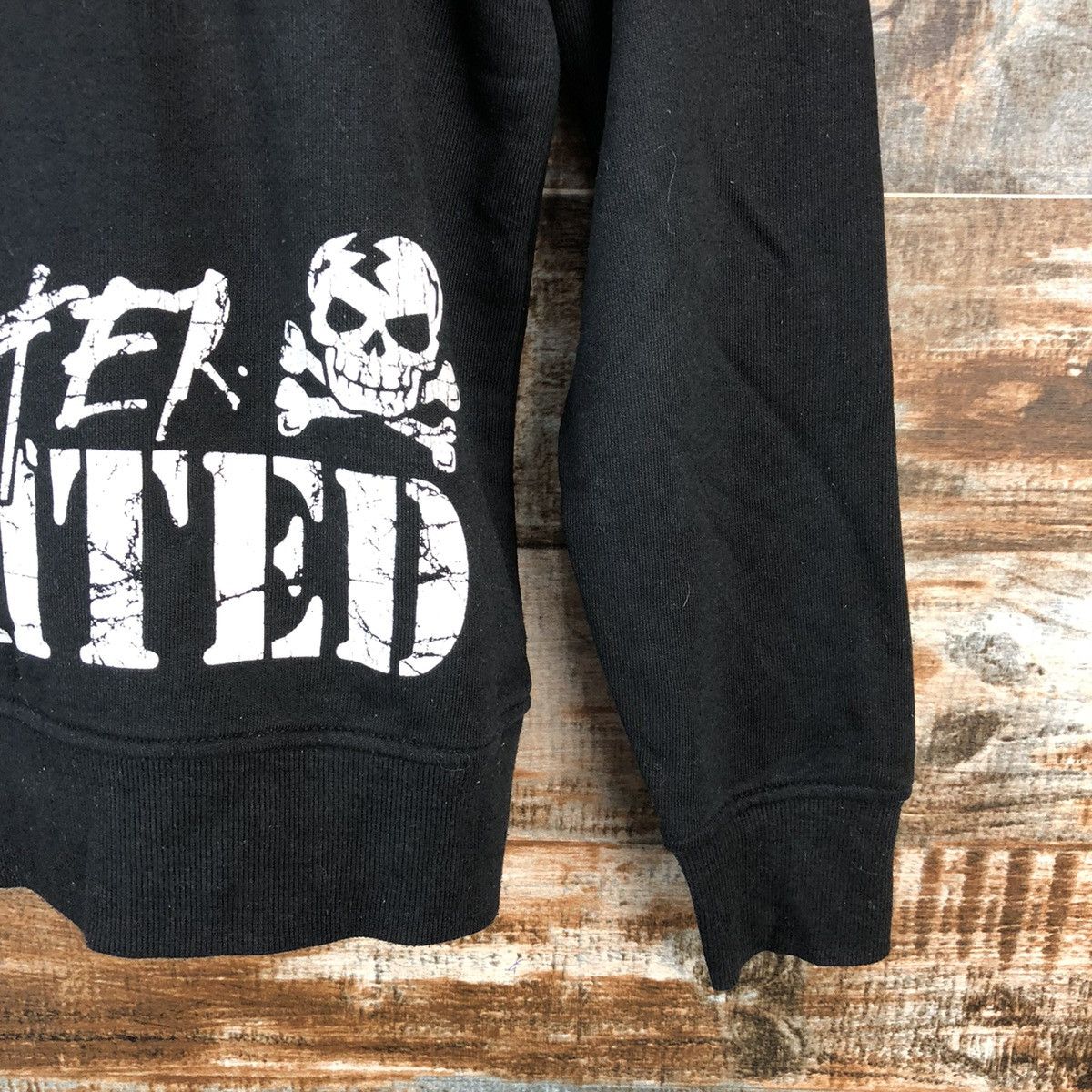 Japanese Brand Gang Busters skull punk Black sweater Hoodie #A2458 Size US XS / EU 42 / 0 - 18 Thumbnail