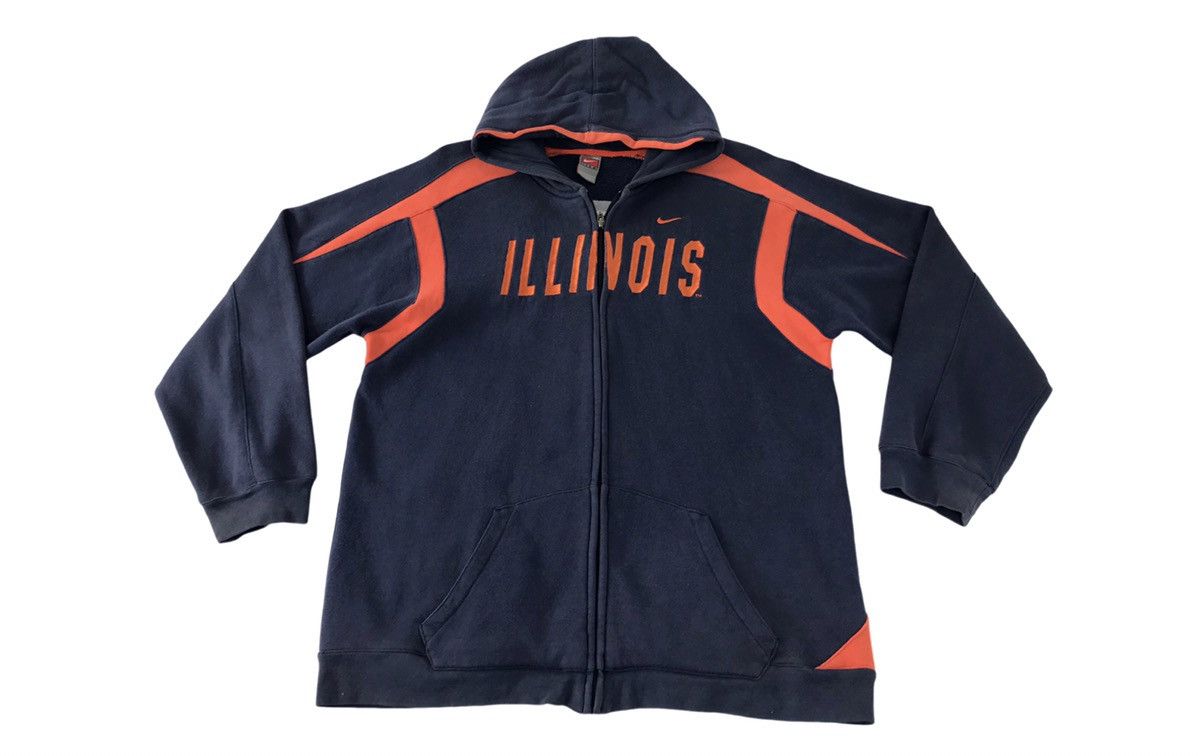 Sweater Nike Team ILLINOIS Sportwear Zipper Hoodie