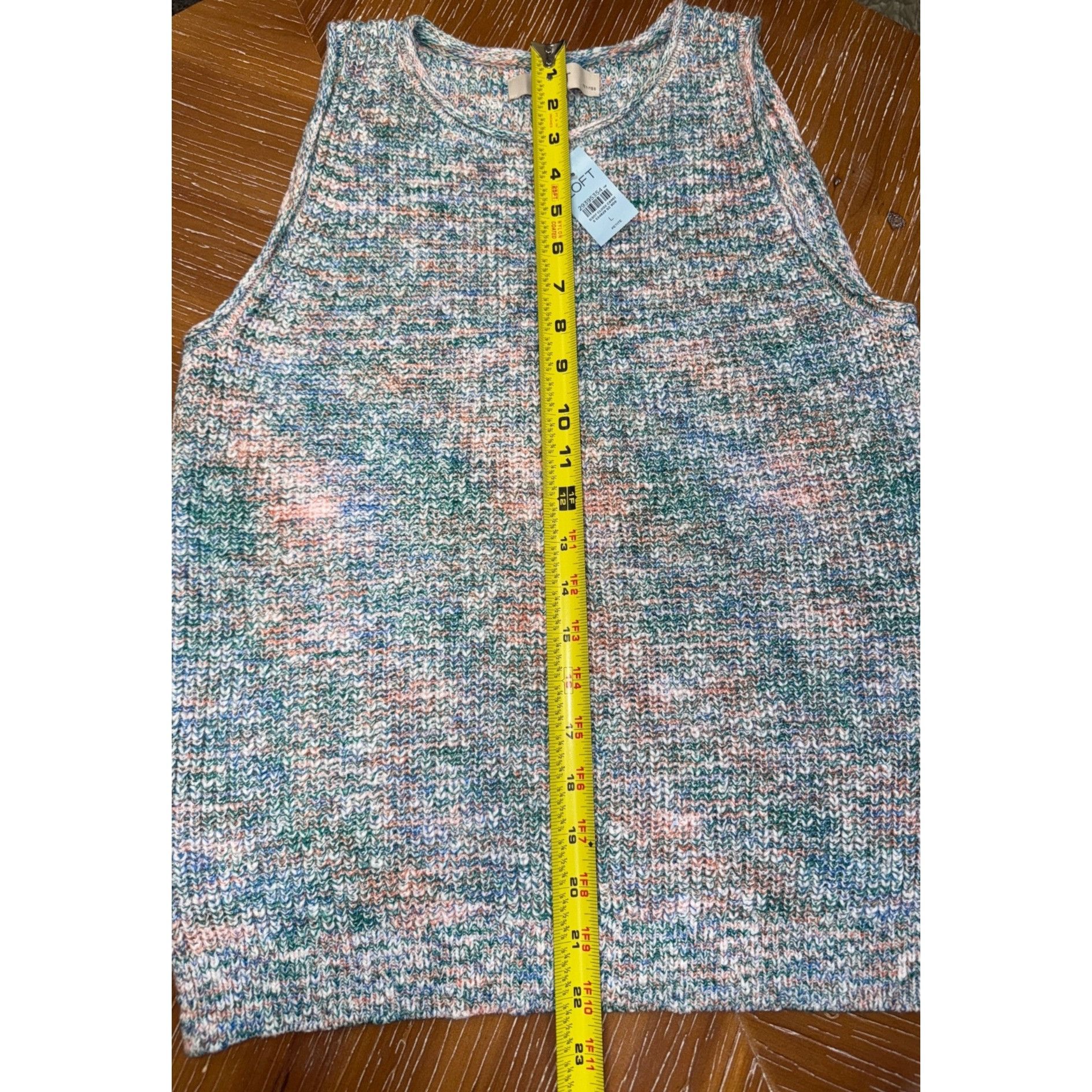 Loft Loft Multicolor Knit Tank Top Sleeveless Lightweight Size PL Size L / US 10 / IT 46 - 6 Thumbnail