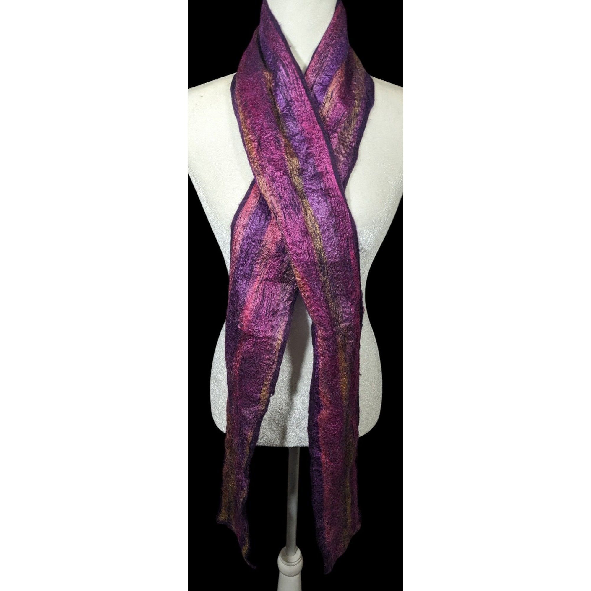 Other Yomo New York Purple Metallic Felted Scarf Size ONE SIZE - 2 Thumbnail