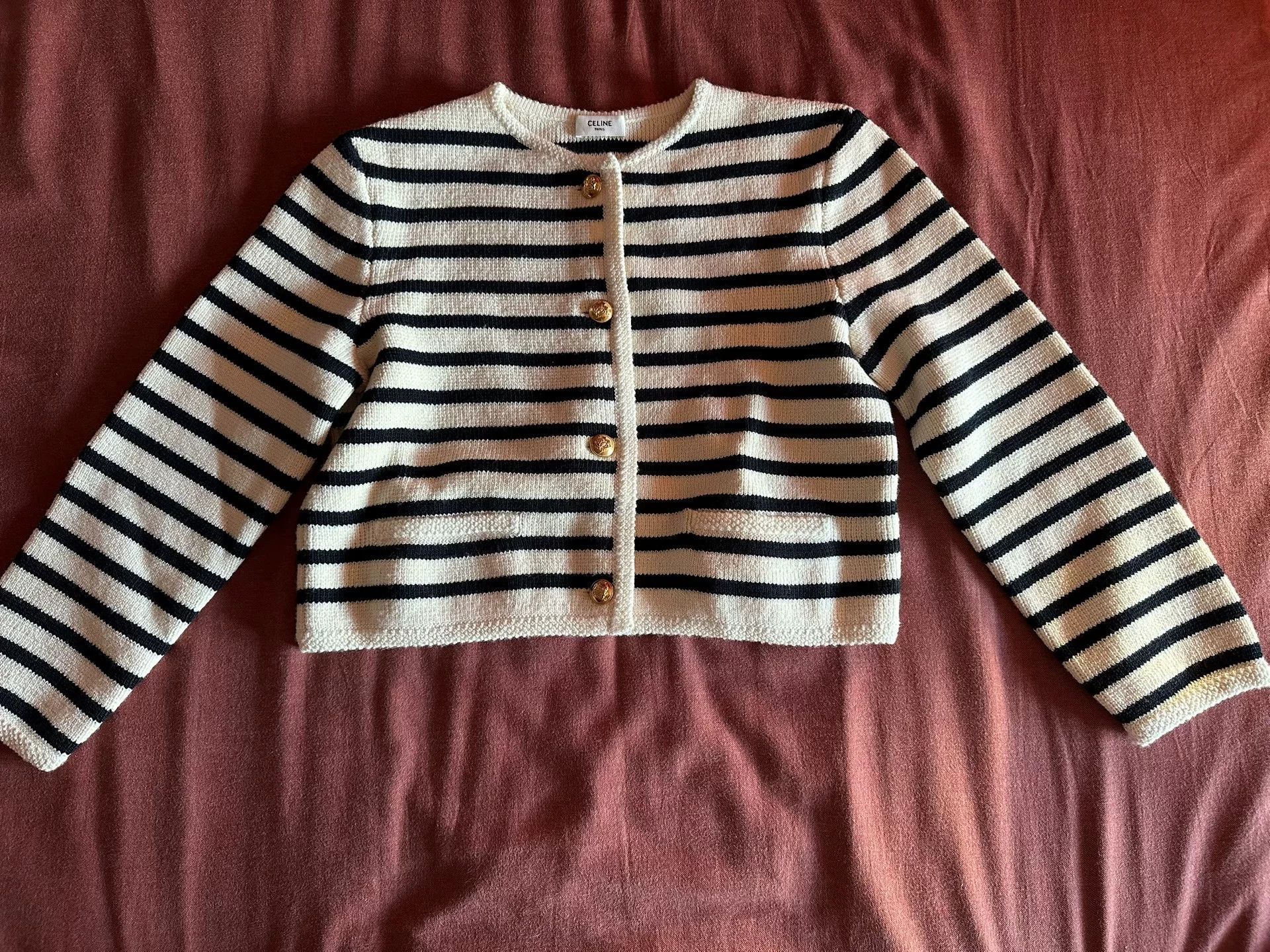 Celine Celine Striped Cardigan M Size M / US 6-8 / IT 42-44 - 1 Thumbnail