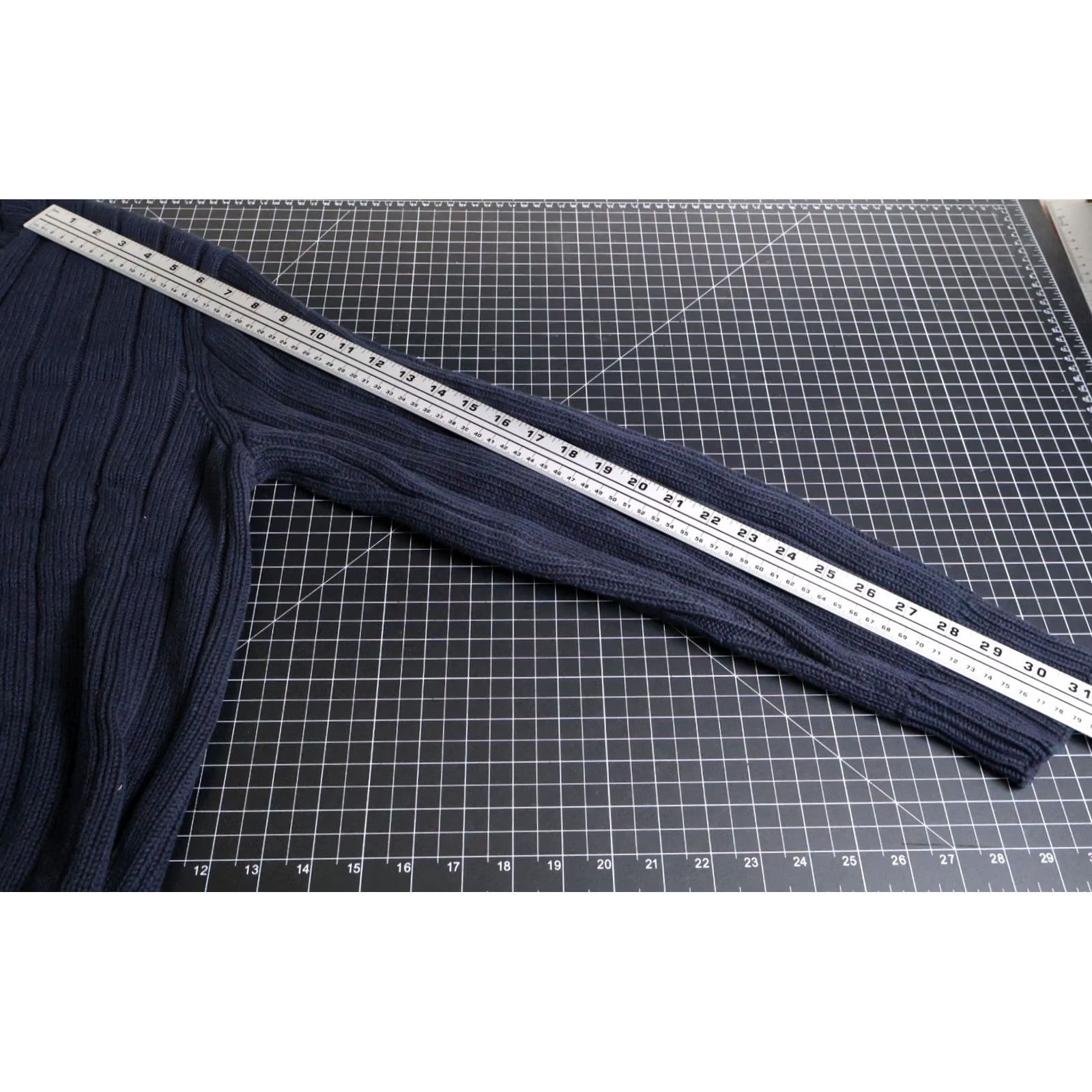 Polo Ralph Lauren Polo Ralph Lauren Sweater Men XL Dark Blue Chunky Knit V-Neck Elbow Patches Size US XL / EU 56 / 4 - 7 Thumbnail