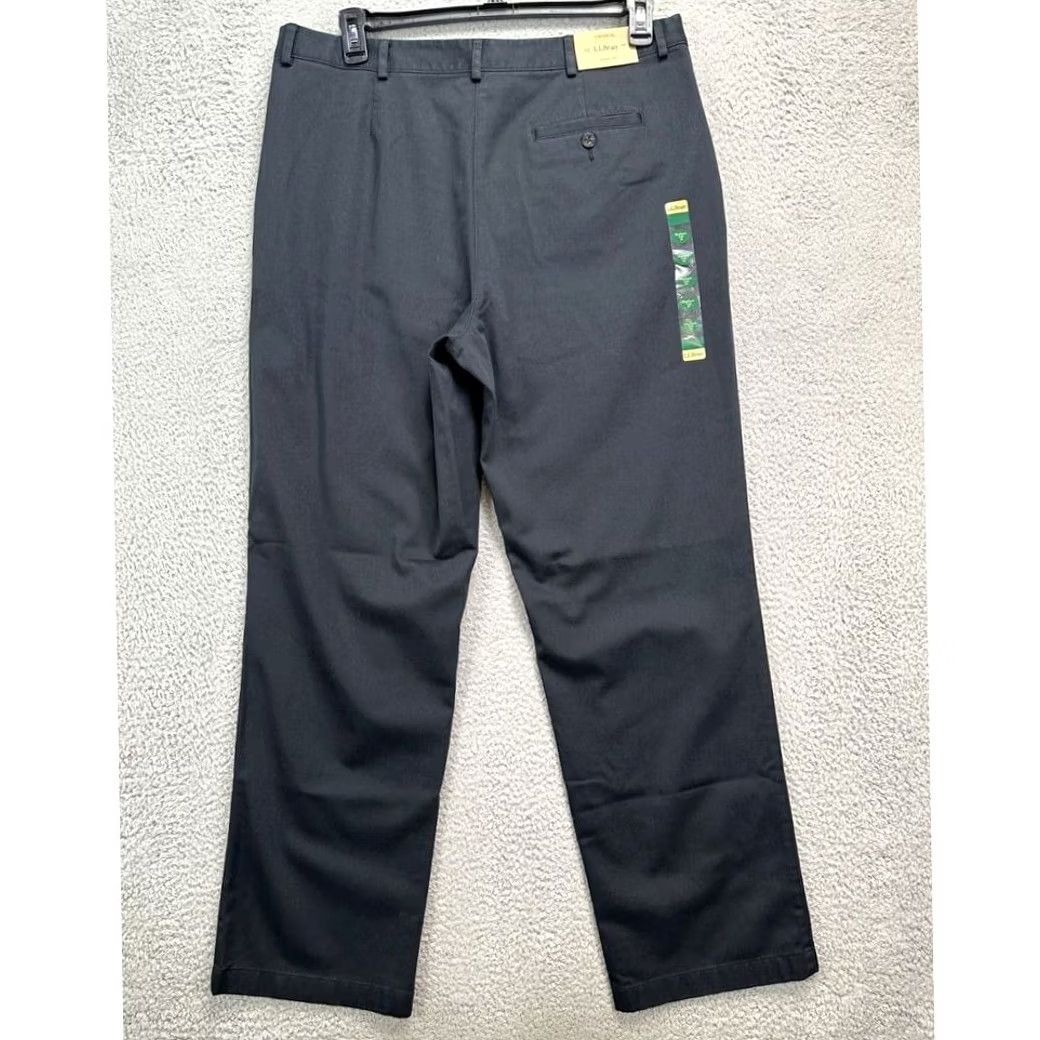 Vintage L.L. Bean Pants Women 16 Medium Tall Black Classic Fit Straight Khaki NEW Ladies Pants Women's 16W Plus 36x31.5 Casual Preppy Mens Womens Boys Girls Size 38" / US 16 / IT 52 - 2 Thumbnail