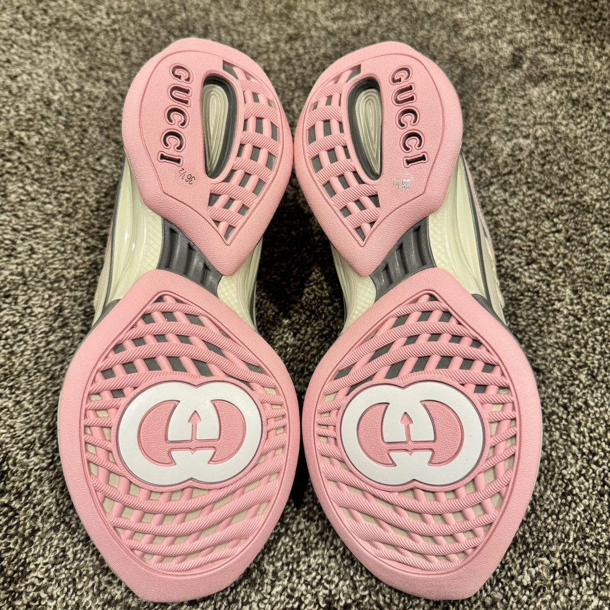 Gucci Gucci Wmns Run Sneaker Ivory Pink Grey Size US 6.5 / IT 36.5 - 6 Thumbnail