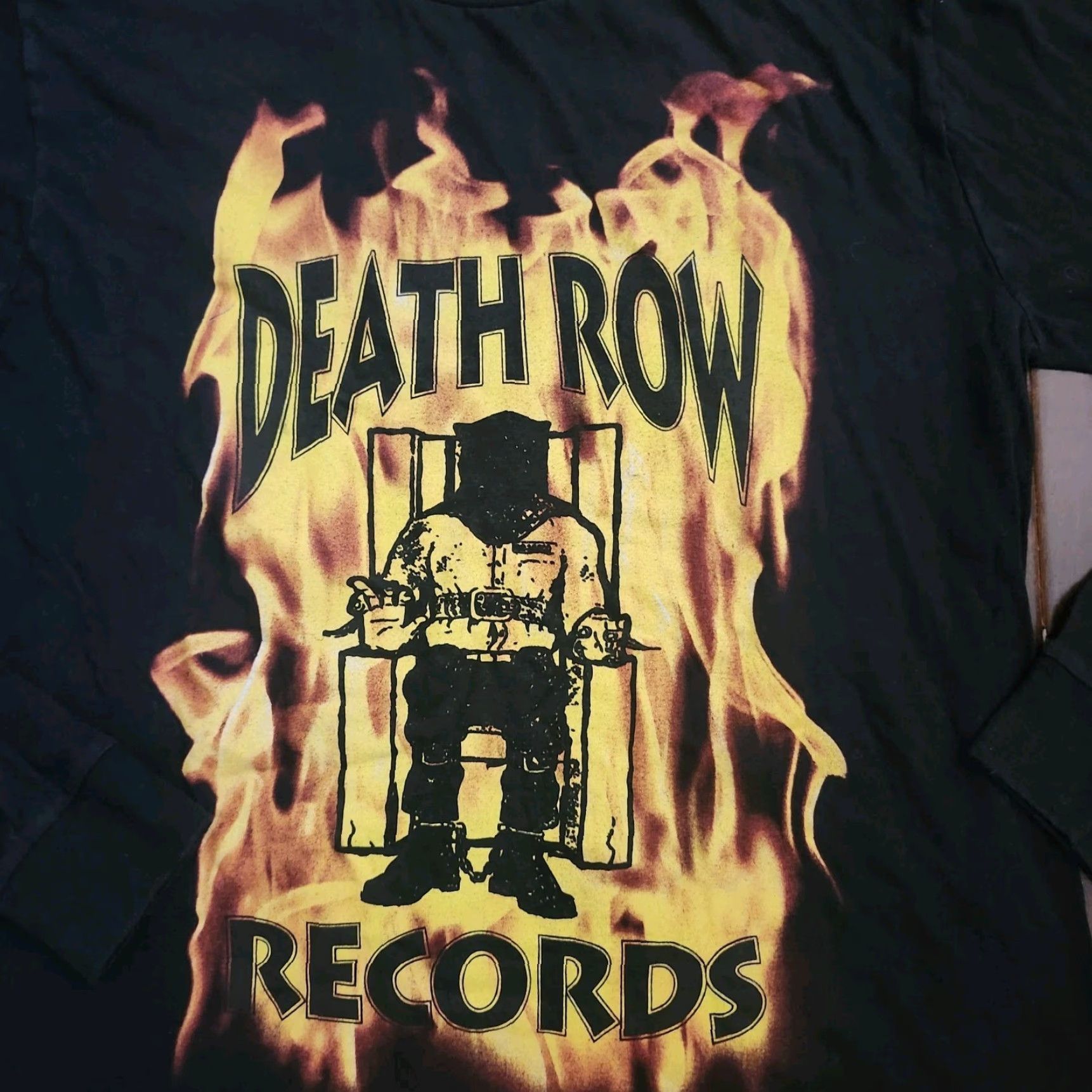 Ripple Junction Death Row Records Mens Medium Long Sleeve Black Graphic Hip Hop T Shirt Size US M / EU 48-50 / 2 - 3 Thumbnail