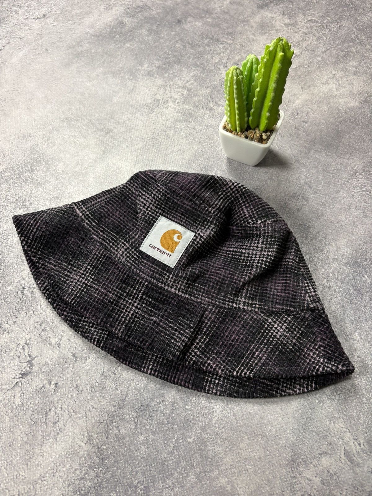 Carhartt CARHARTT Hype Big Logo PanamaHat Streetwear Velour Checkered Size ONE SIZE - 1 Thumbnail